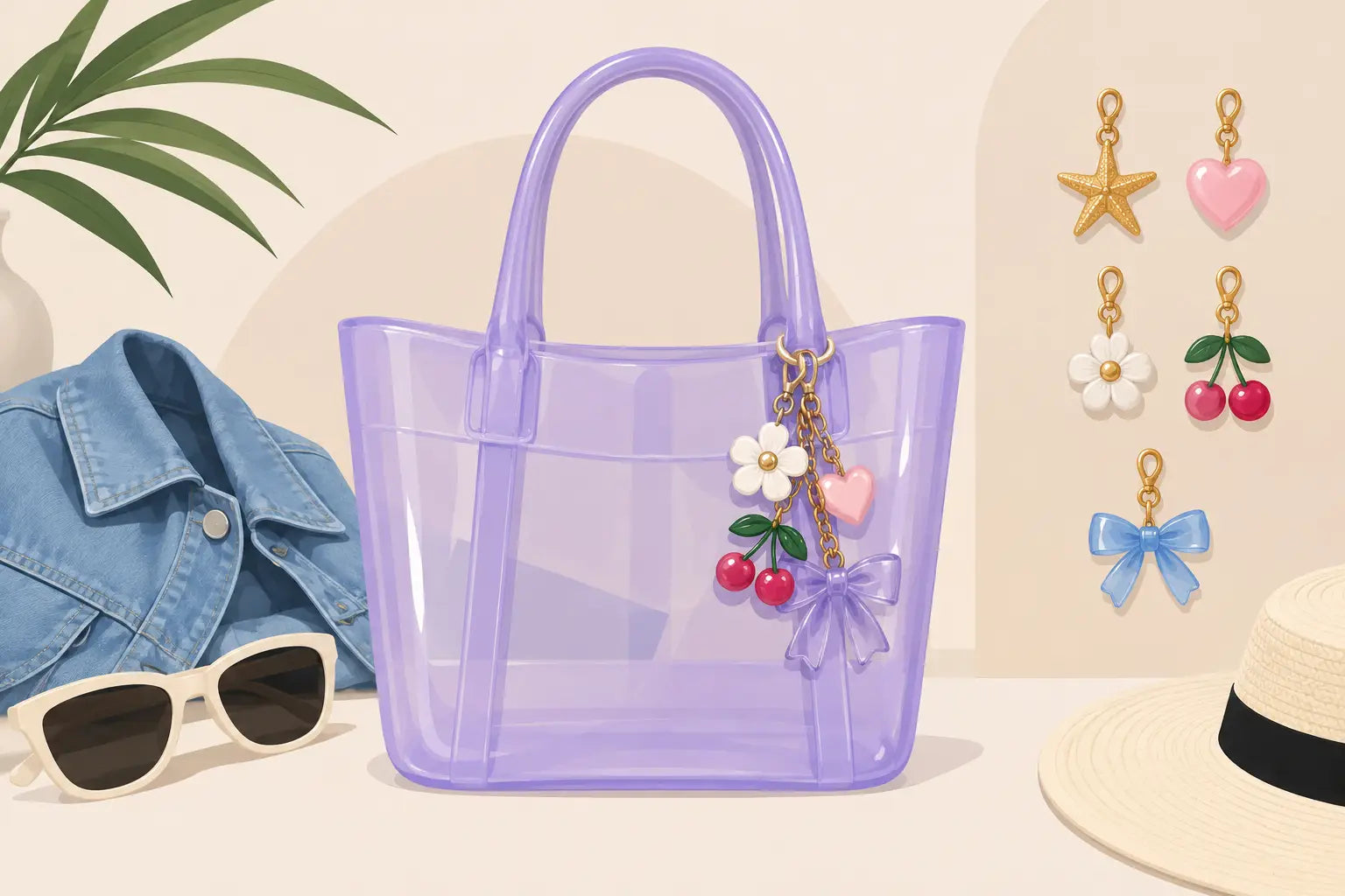 How to Style a Jelly Tote Bag With Charms