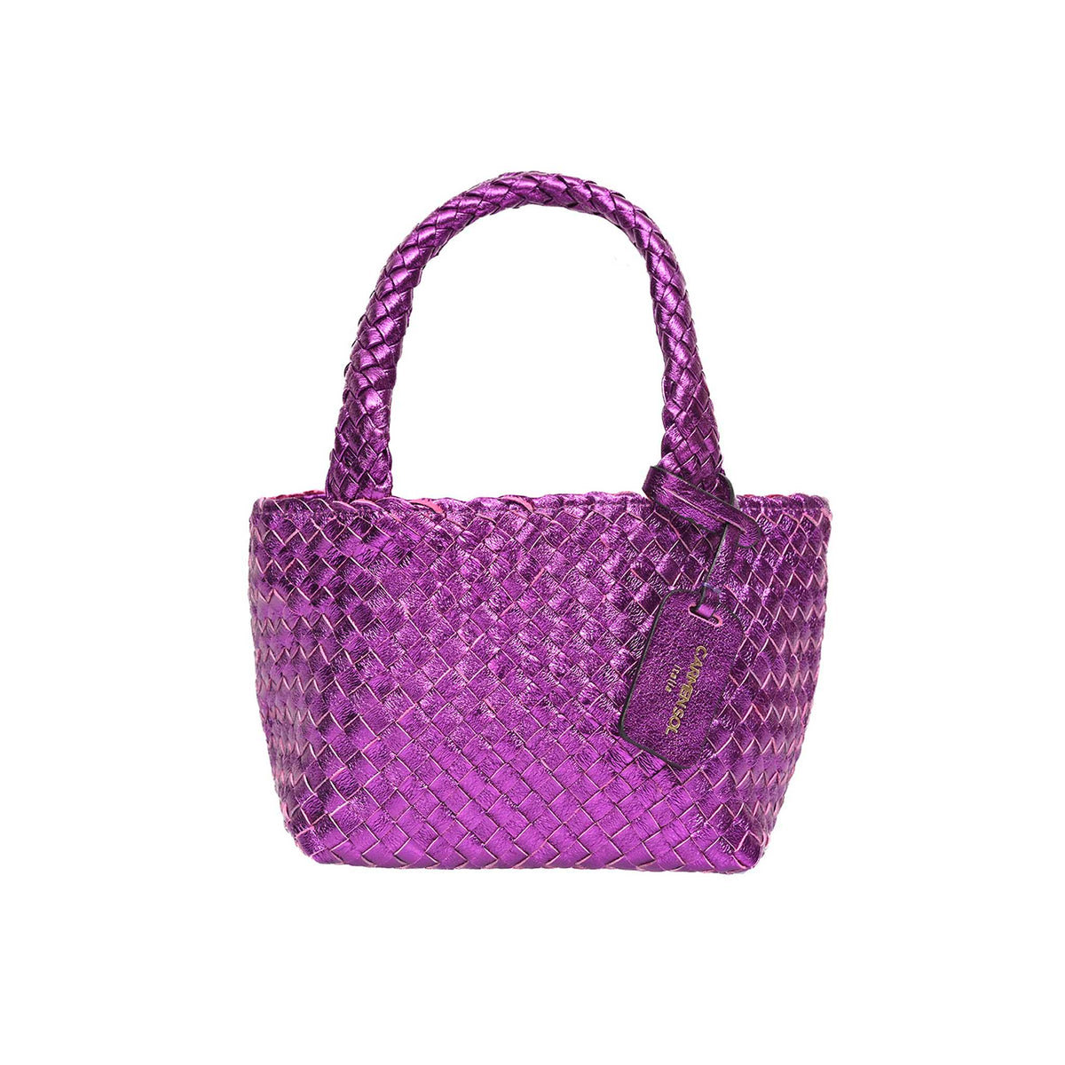 purple mini tote bag from Carmen Sol best for shopping lovers