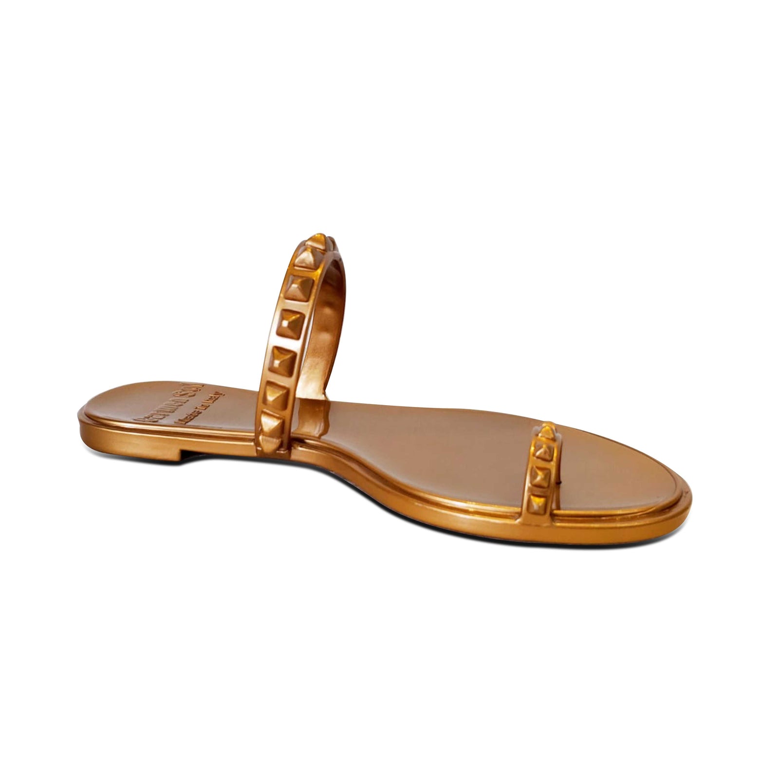 Maria Flat Jelly Sandals - Metallic Clearance