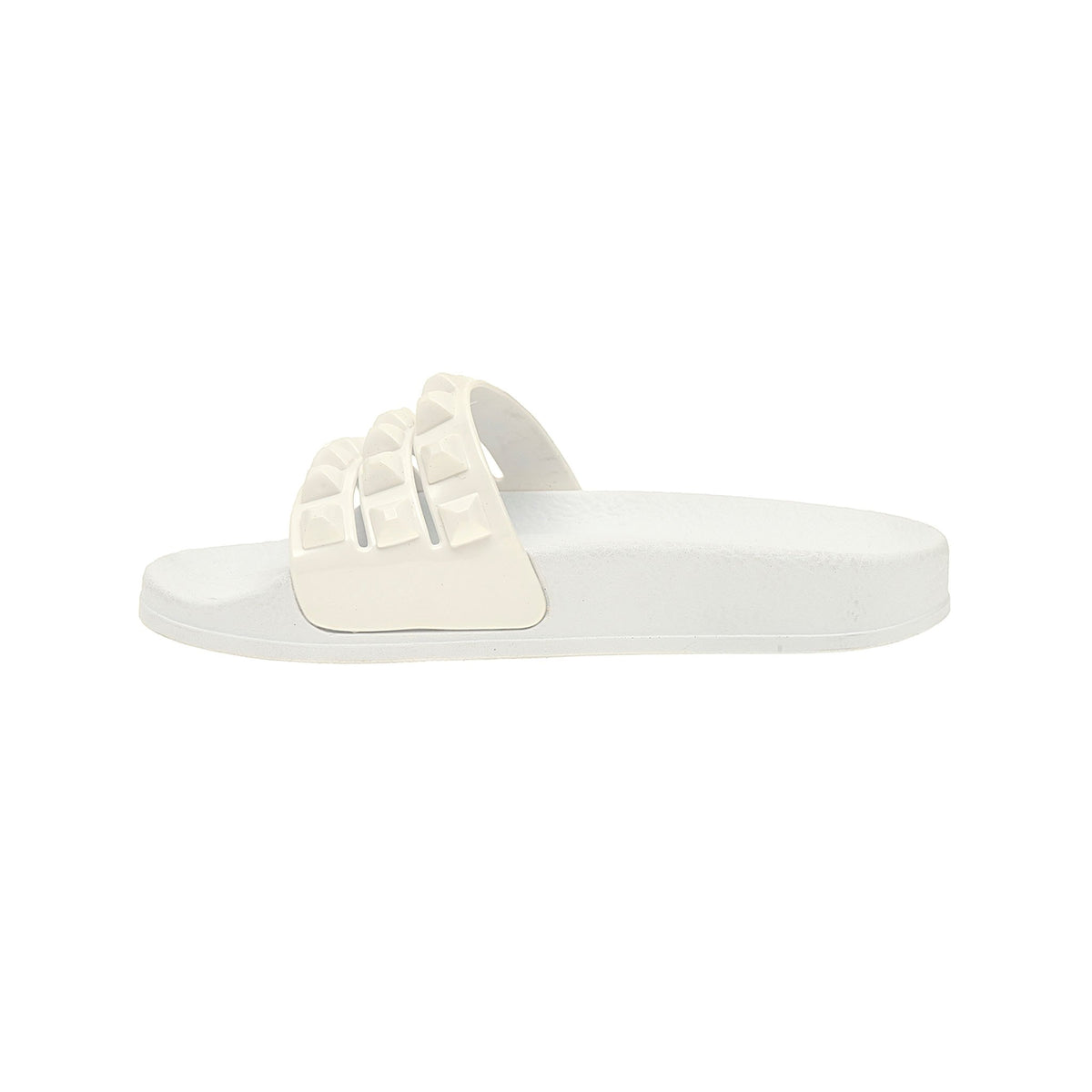 White 3 strap jelly sandals for kids, summer kids slides, white jelly kids sandals from minicarmensol.