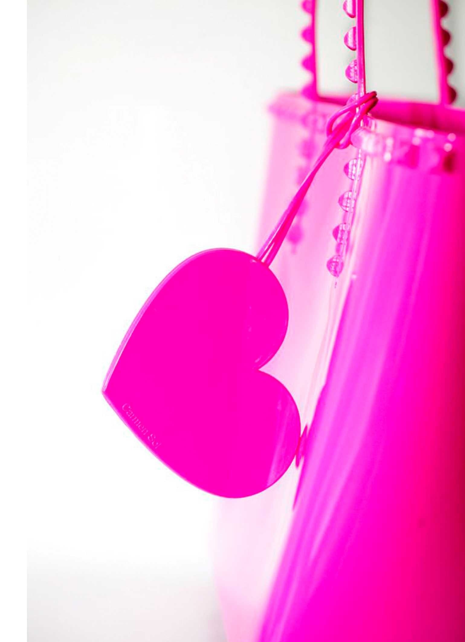 Made in Italy Cuore Charm Bags which are heart shaped perfect for Carmen Sol jelly bags