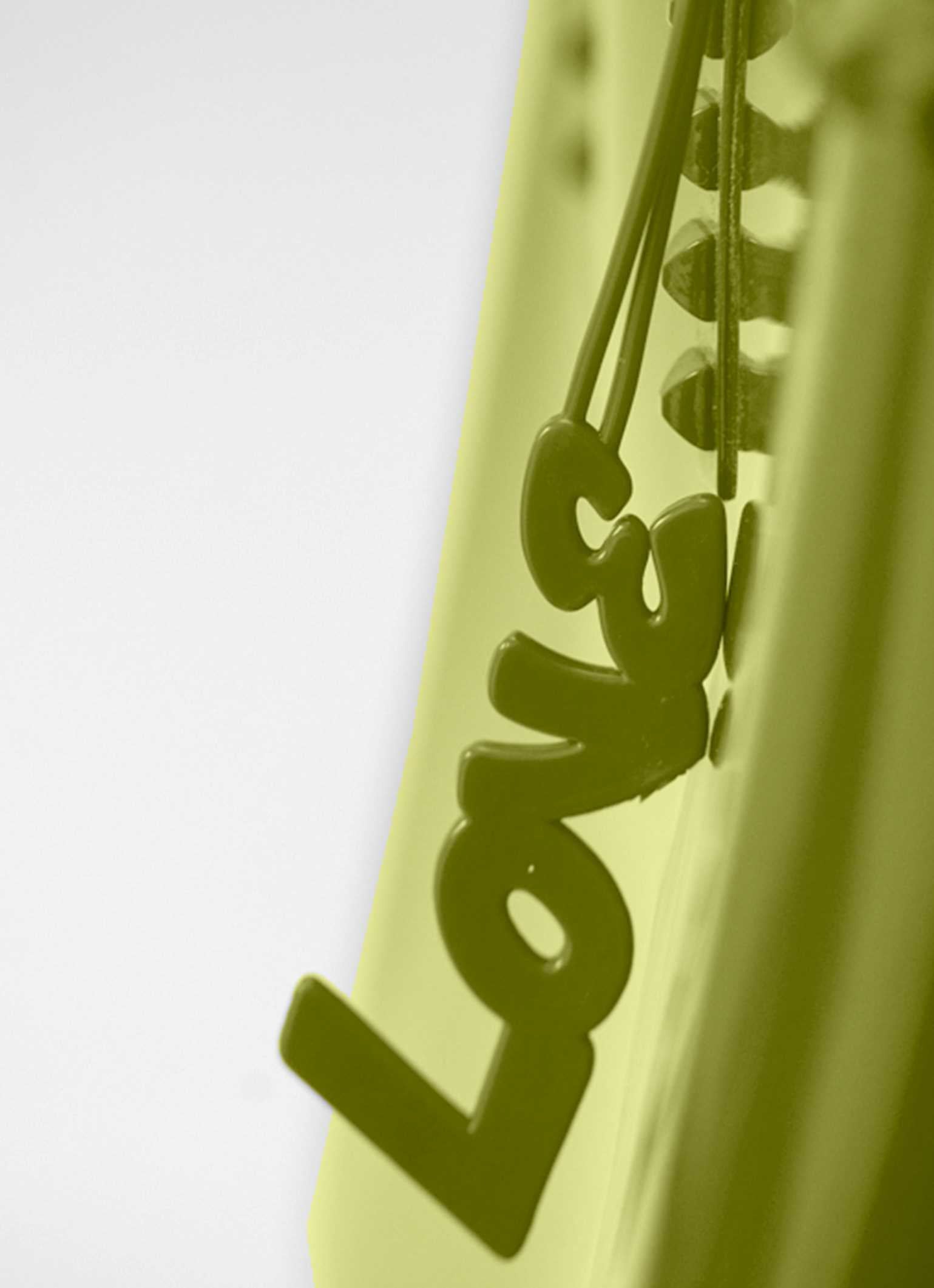 Olive green Carmen Sol Love jelly tote bag charmS