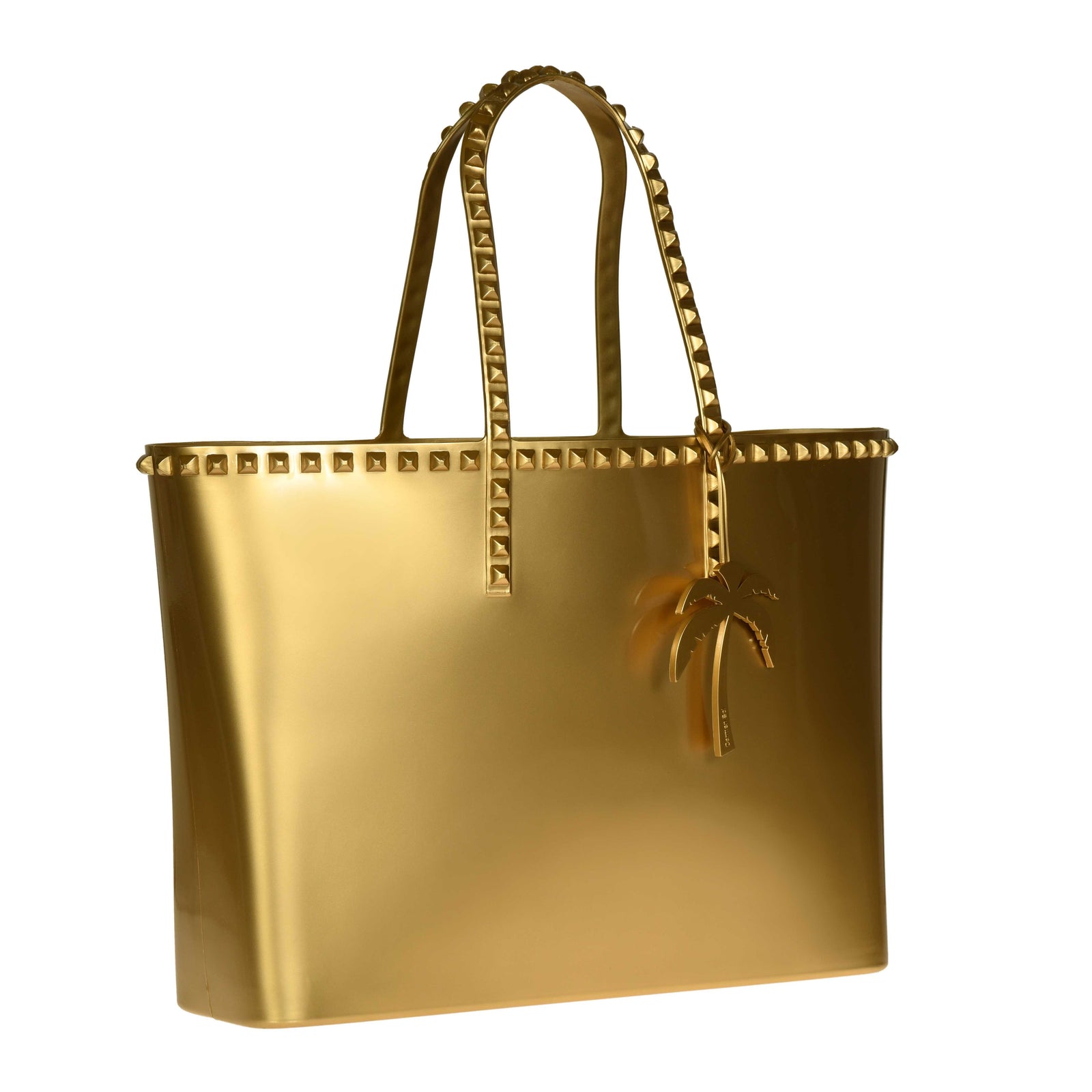 Hand painted Palma Carmen Sol jelly bag charms in color gold