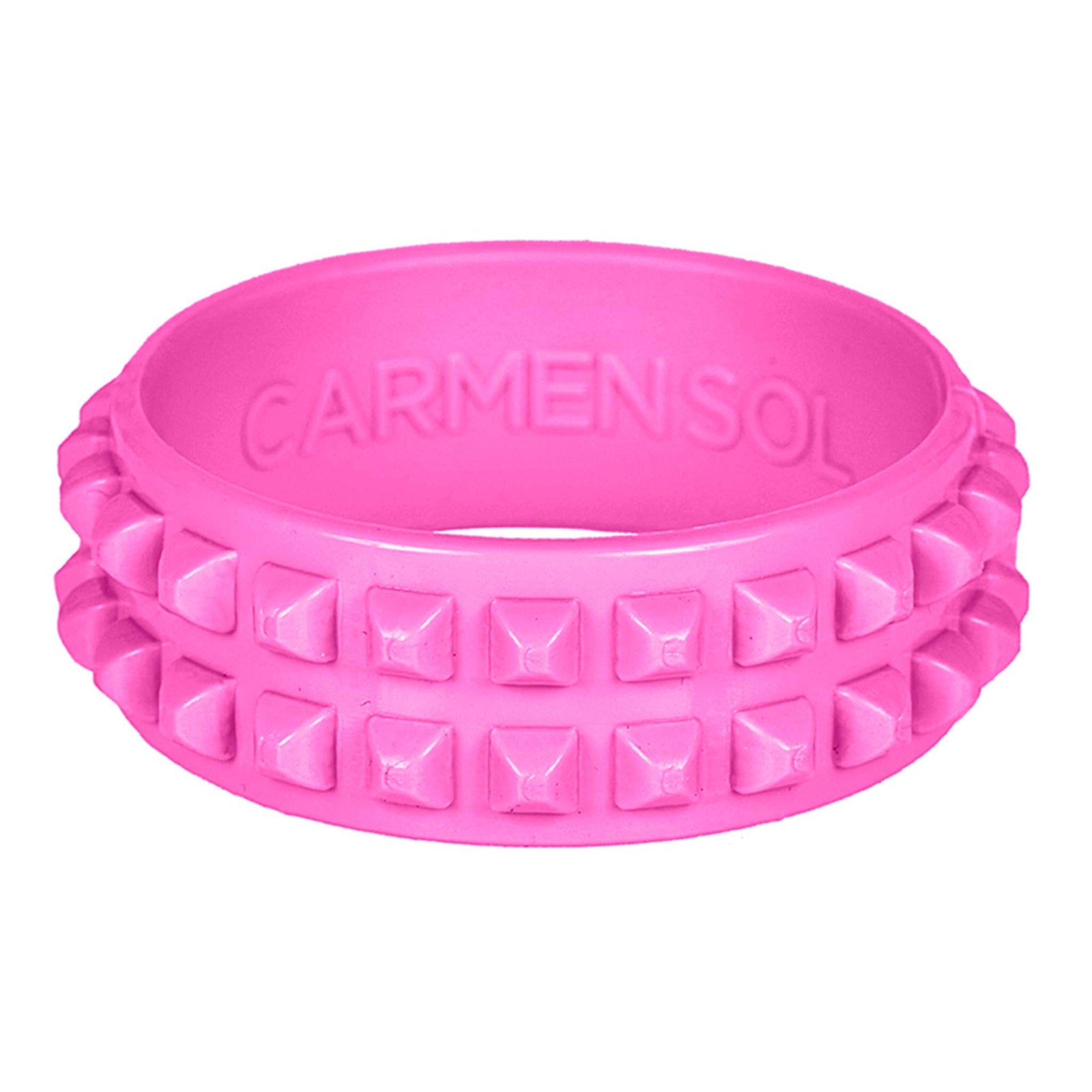 Plastic bracelets in pink