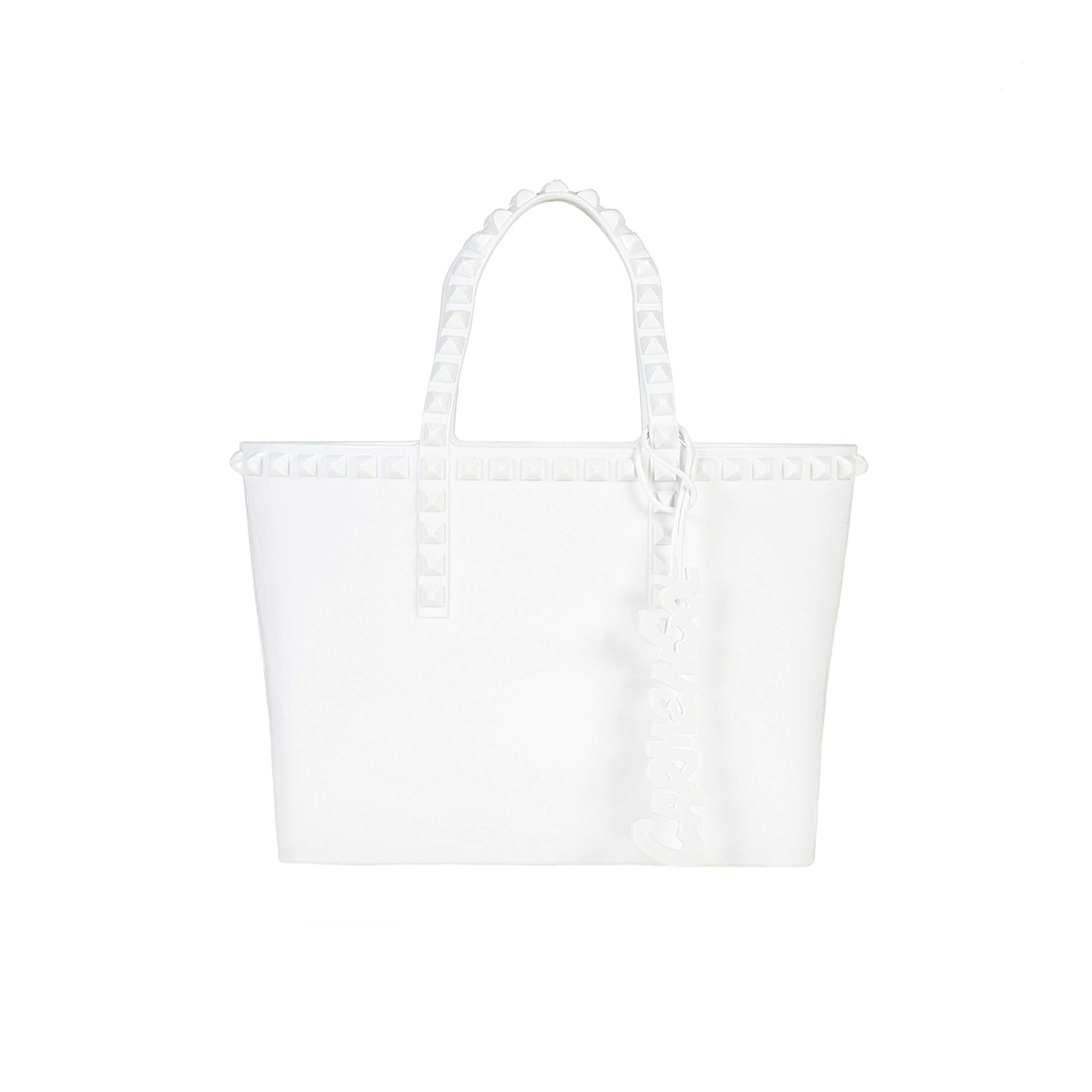 Made in Italy jelly bags in color white with Carmen Sol charm