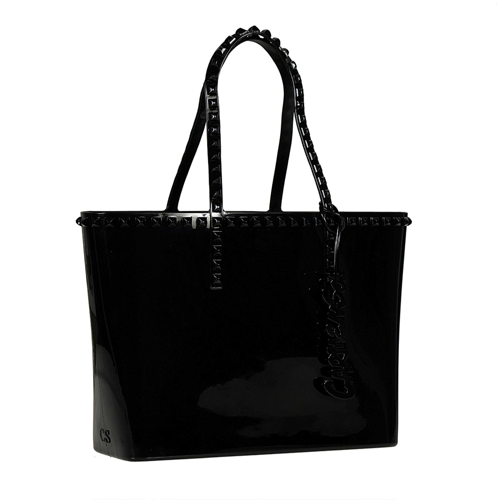 Seba Carmen Sol studded jelly purse in color black