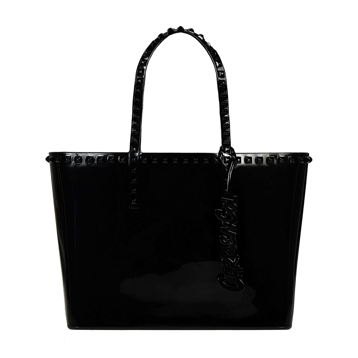 Black Seba studded jelly handbag from Carmen Sol