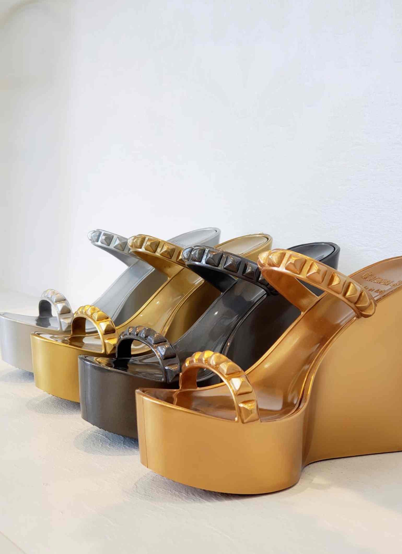 Carmen Sol Jelly metallic wedges, Women,s shoes 80s