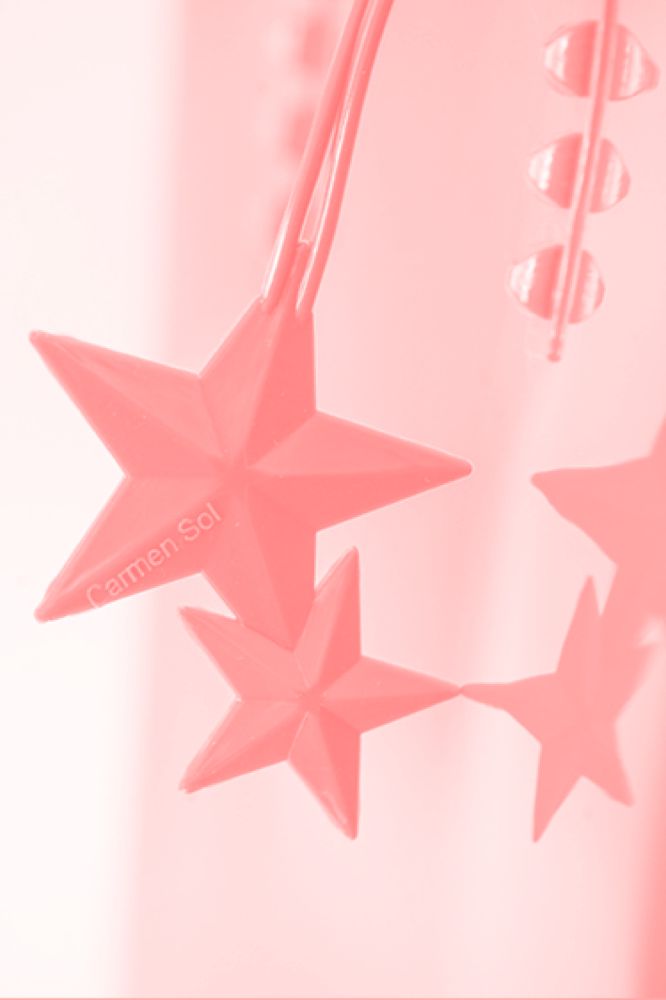 Baby Pink Stella Jelly Bag Charms star made in Italy falling star