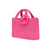 Positano Raffia Small Bag fuchsia in color hand woven made in Italy, Raffia tote bag for vacation lovers from Carmen Sol