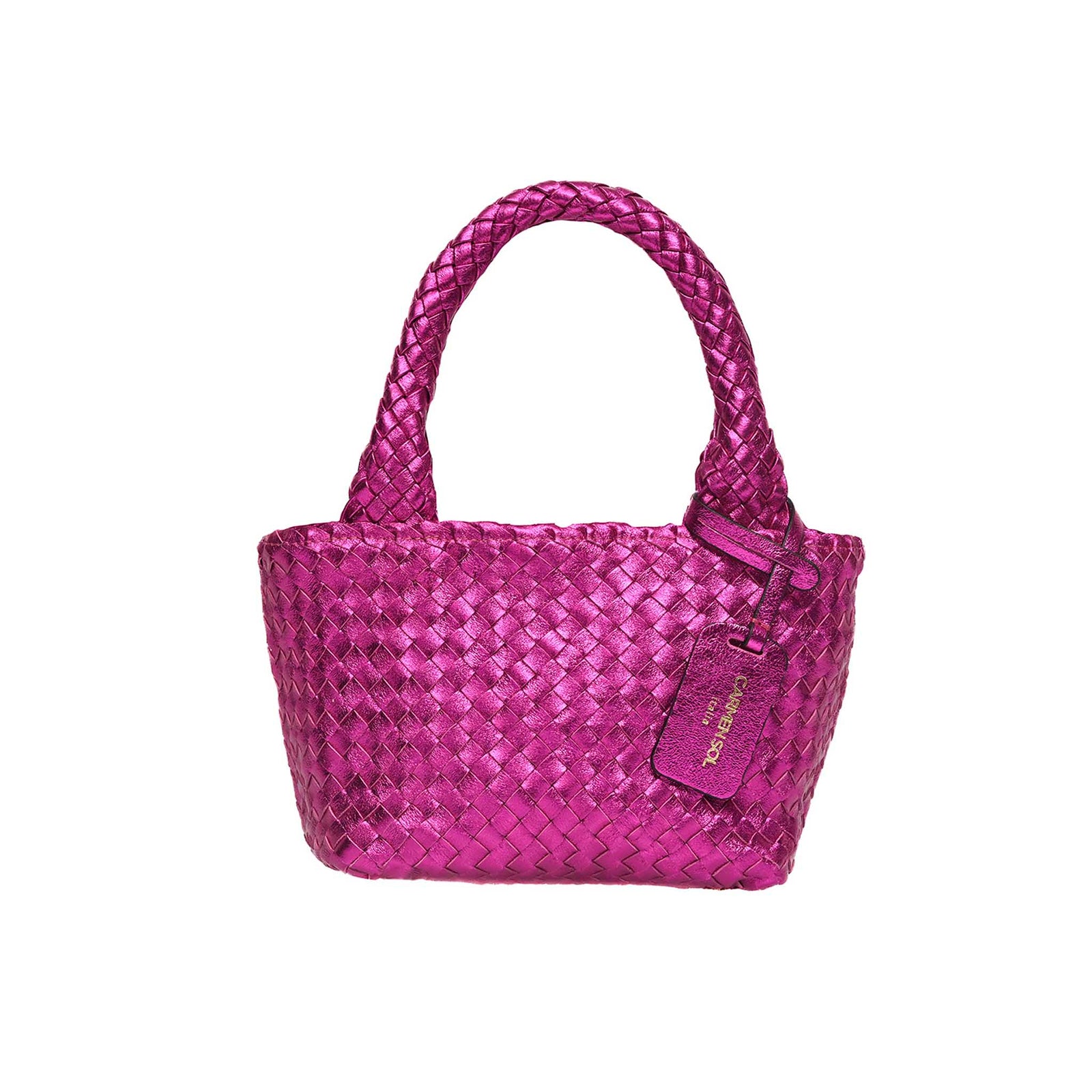 Mini leather bag purple in color best for shopping lovers "Italia" collection from Carmen Sol