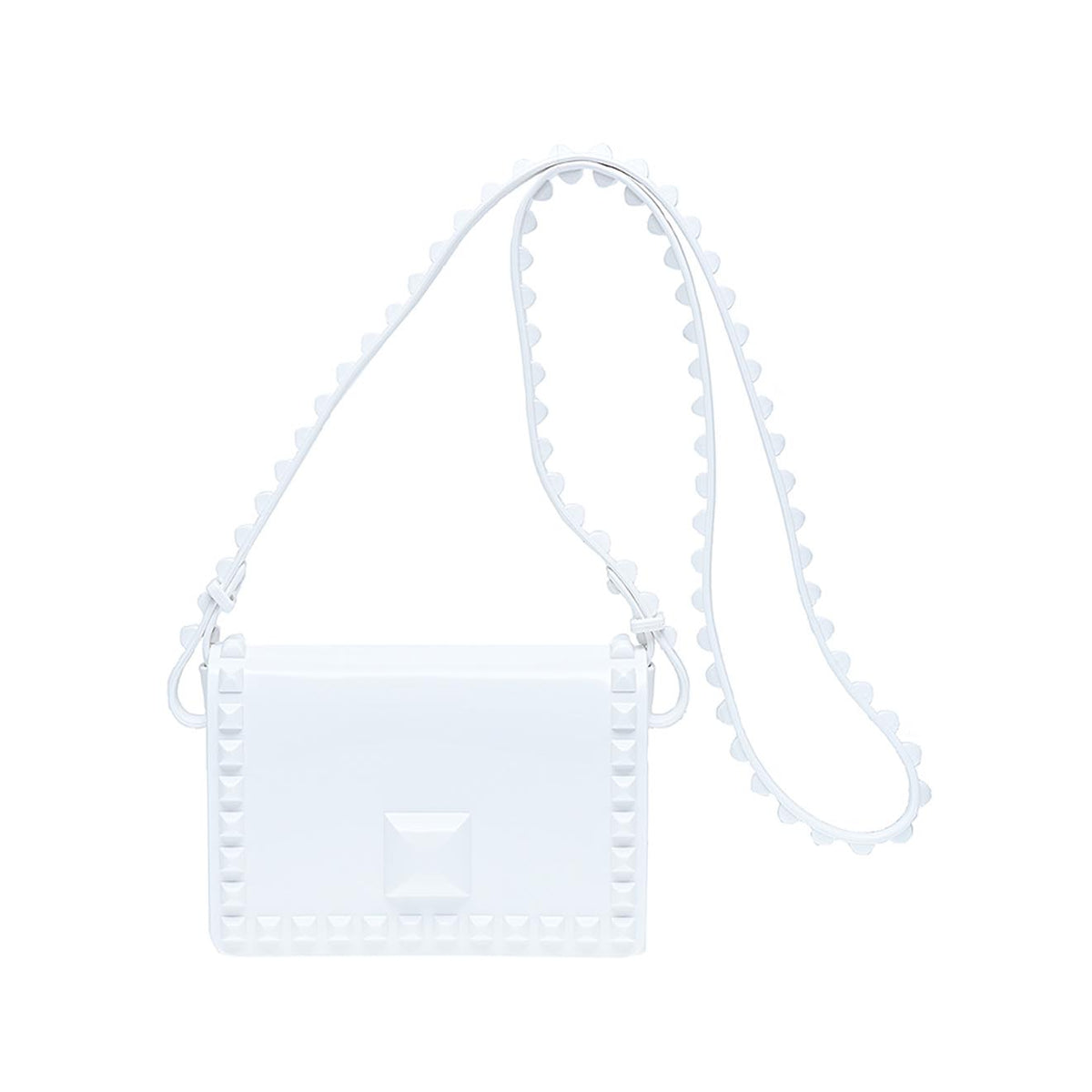 White mini crossbody bag from carmen sol perfect for kids.