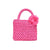 Fuchsia Raffia small ba from miniCarmen Sol made in Italy, kids shopping bag.