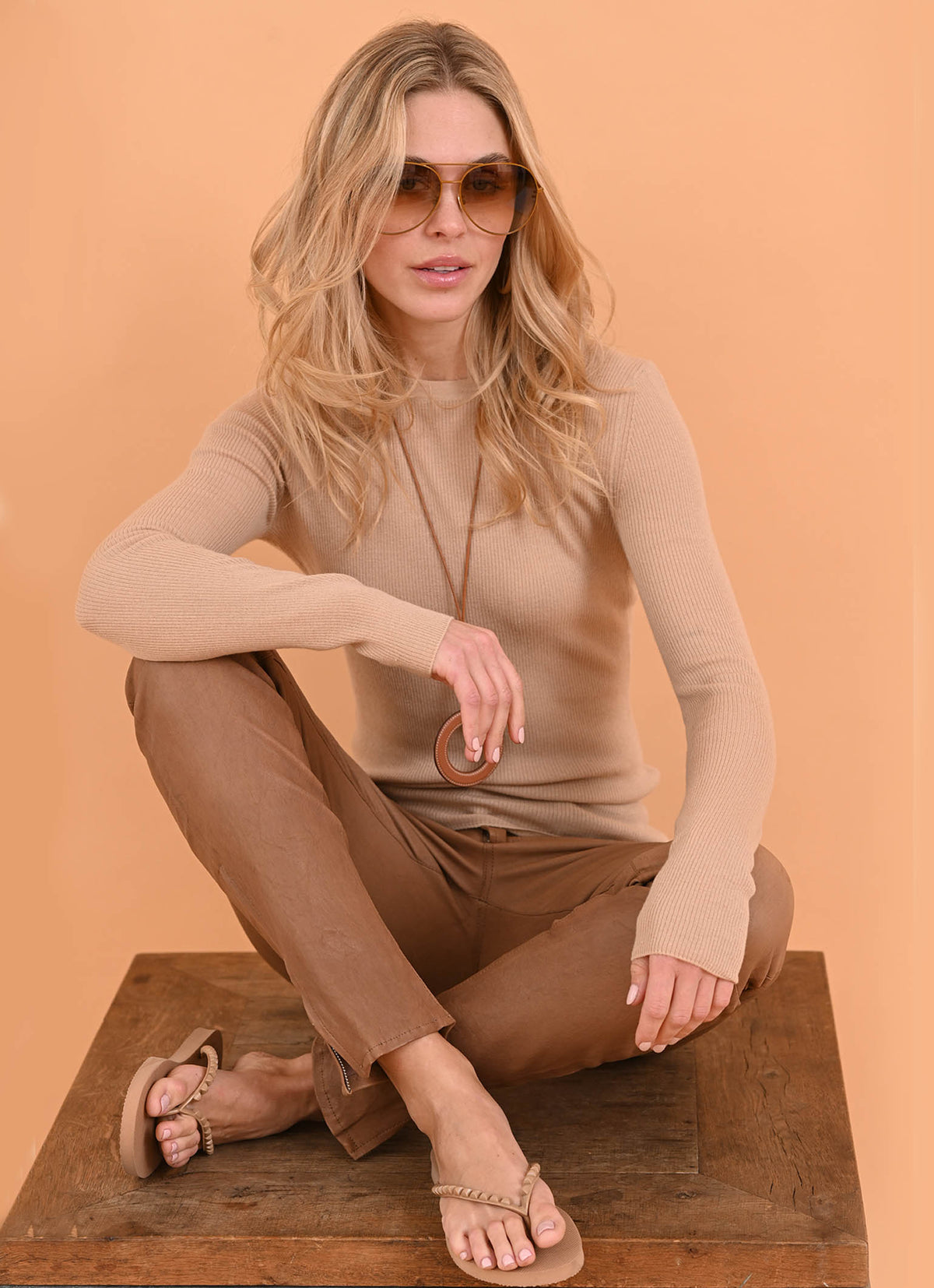 Nude Aviator sunglasses