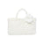 White Positano Raffia Small tote Bag from Carmen Sol 100% Handmade in Italy hand-woven flower in raffia