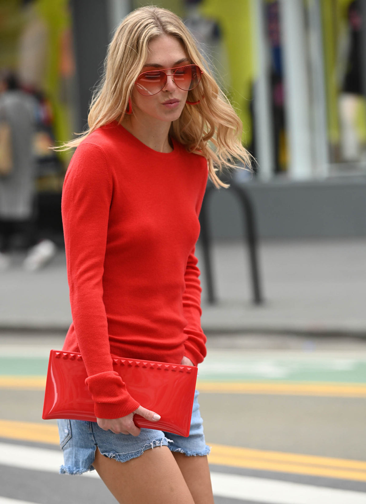 Red Aviator sunglasses