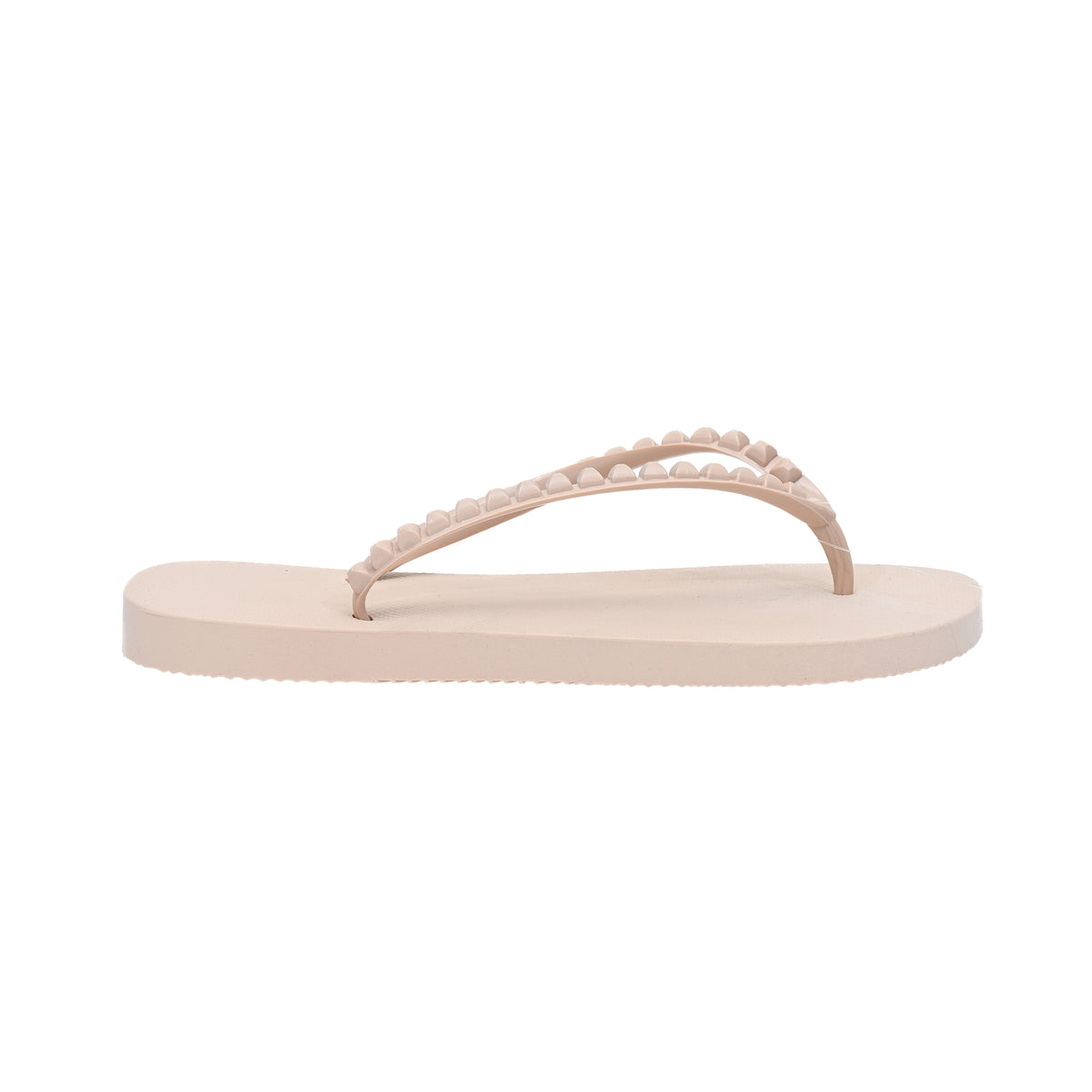 Blush Giuliana flip flops with a slip-resistant sole, durable and perfect for warm-weather outings.