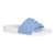 Blue in color platform flip flops for women made in Italy.