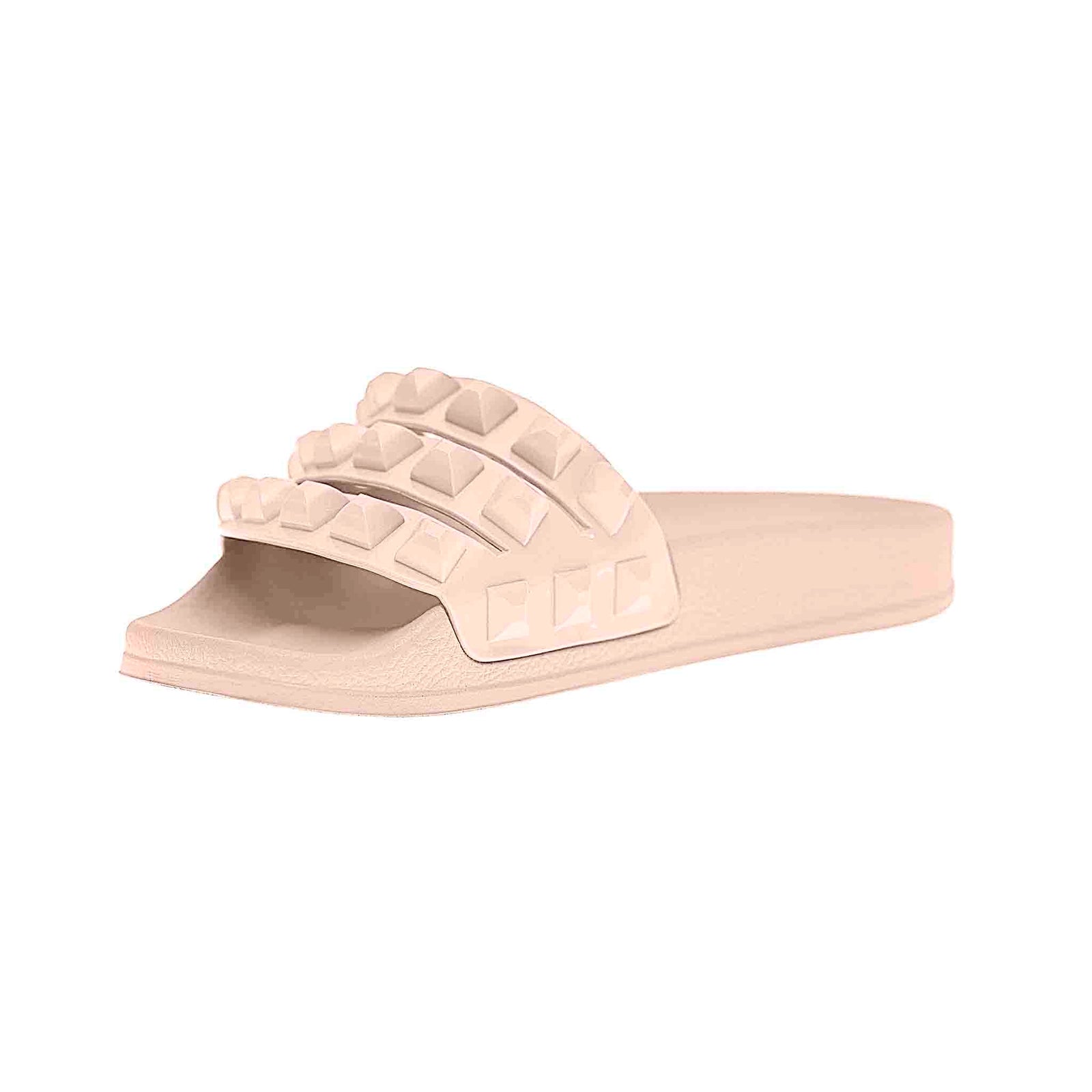 Mini Carmen Kids Slides Blush Made in Italy from Mini Carmen Sol. These Summer shoes for kids are perfect for beach days, pool parties, and outdoor adventures.