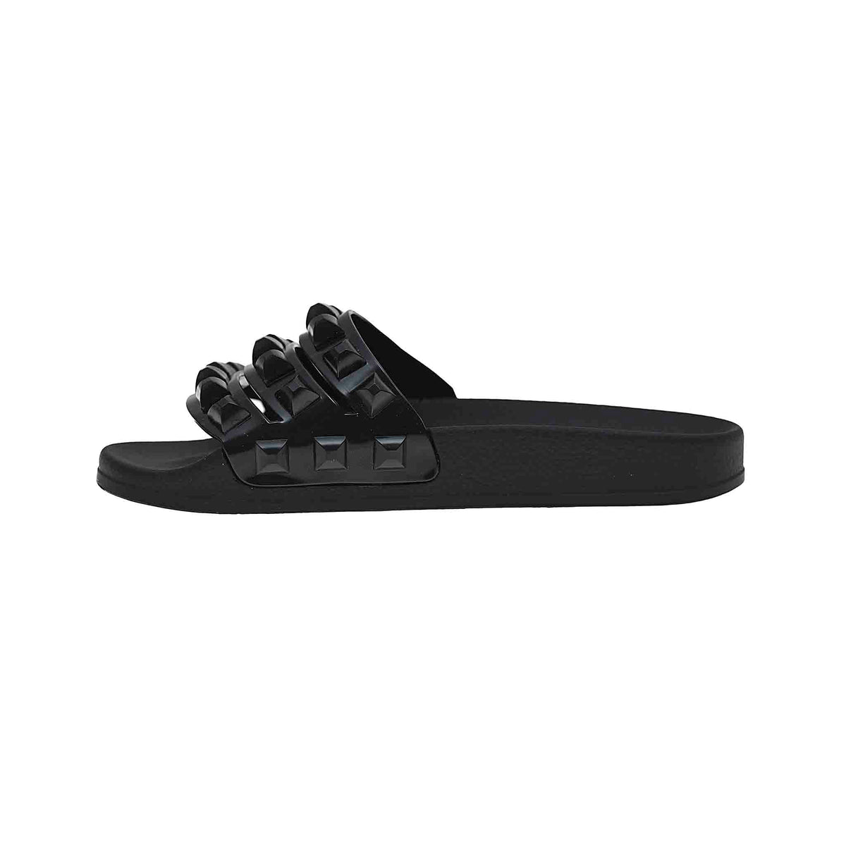 Black jelly slide sandals, jelly sandals, platform sandals from carmensol perfect for beach and vacation lovers.