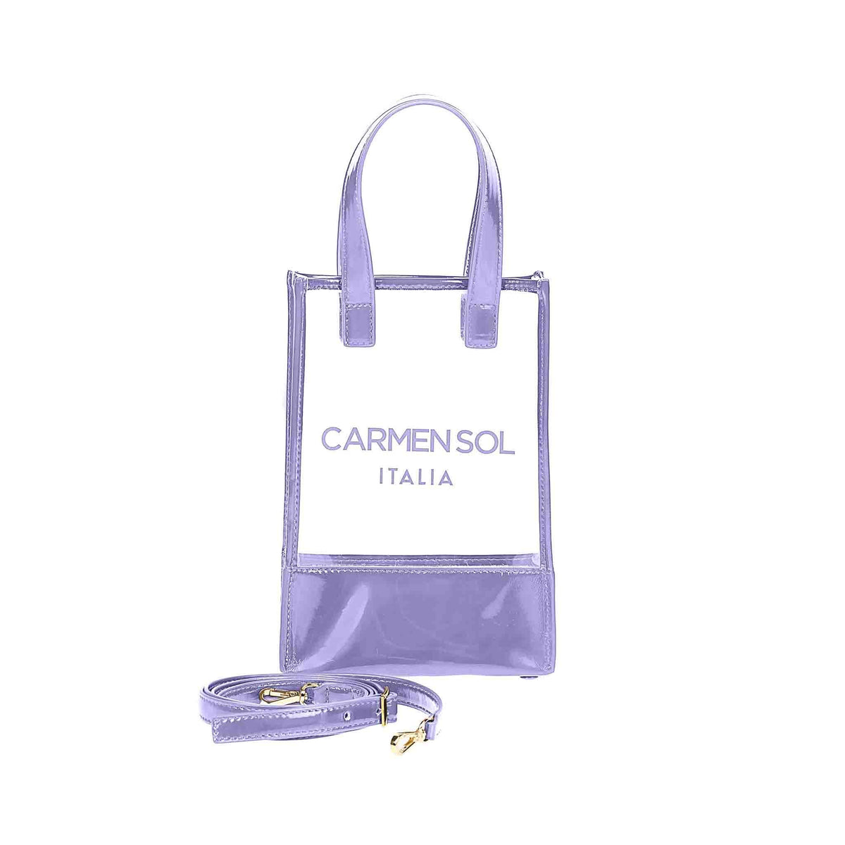 violet Portofino Clear Mini Crossbody bag for women from carmen sol.