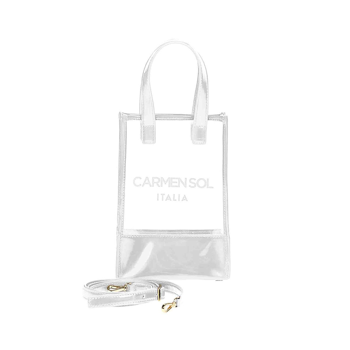 white mini crossbody clear bags for women to empower and stylish in beach. Carmen sol shoulder clear bag effortless elegance