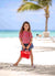 Beach look with minicarmensol Miriam Micro Mini Tote, franco kids slides, Jelly kids bracelet.