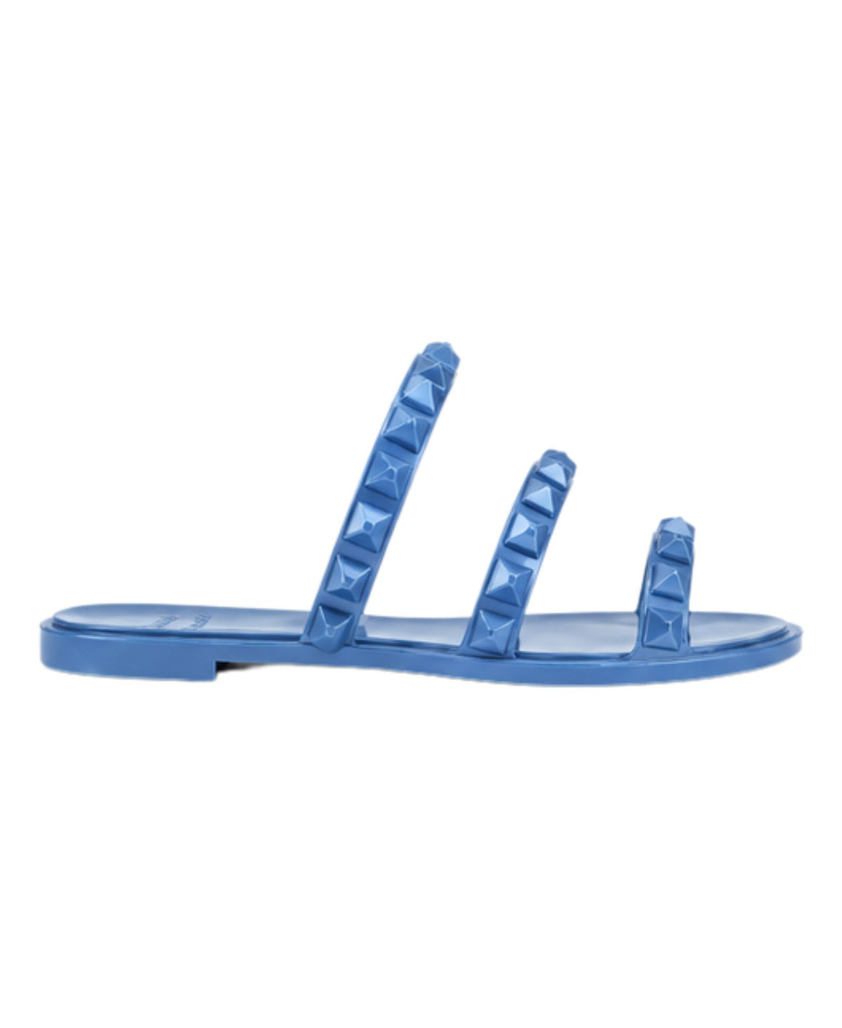 Maria 3 Strap Flat Jelly Sandals - Metallic Jelly