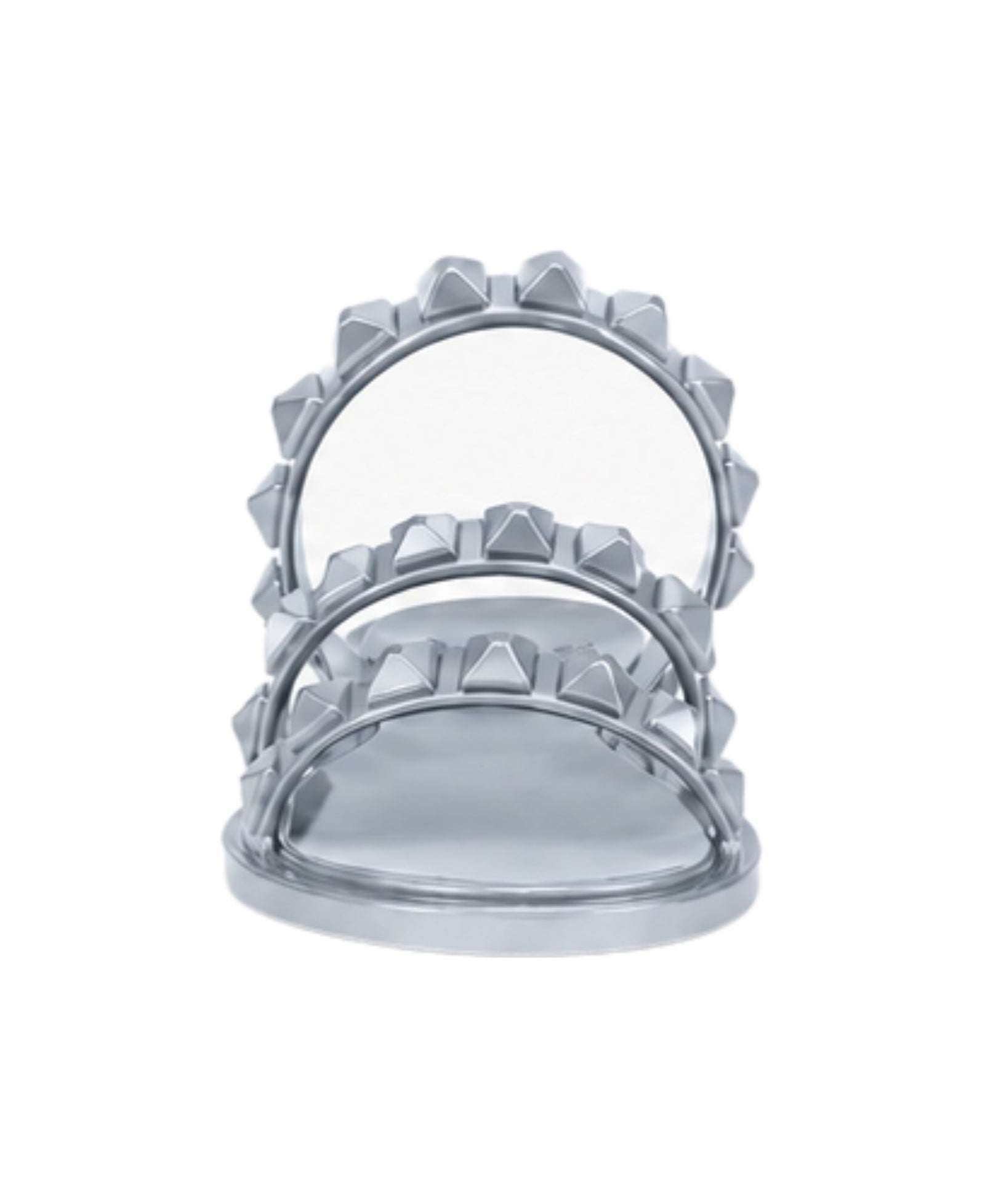Maria 3 Strap Flat Jelly Sandals - Metallic Jelly