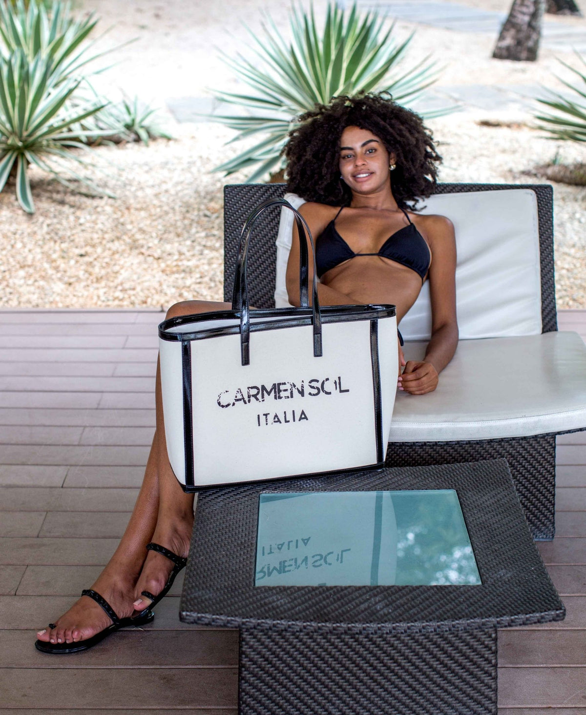 Roma Canvas Large Tote