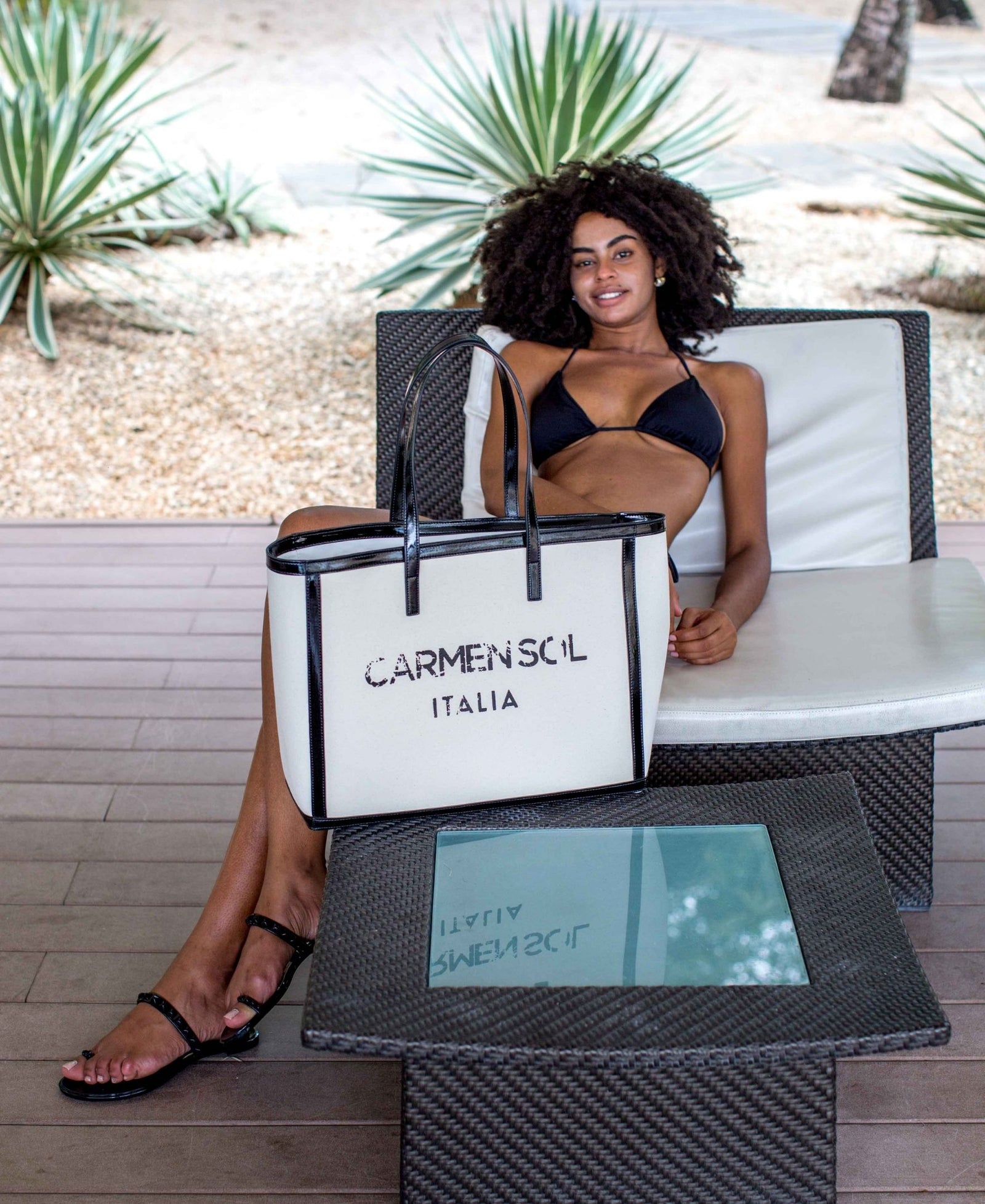 Roma Canvas Large Tote