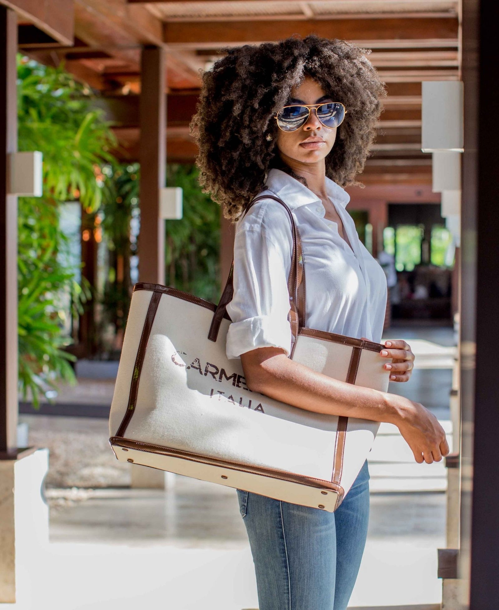 Roma Canvas Large Tote