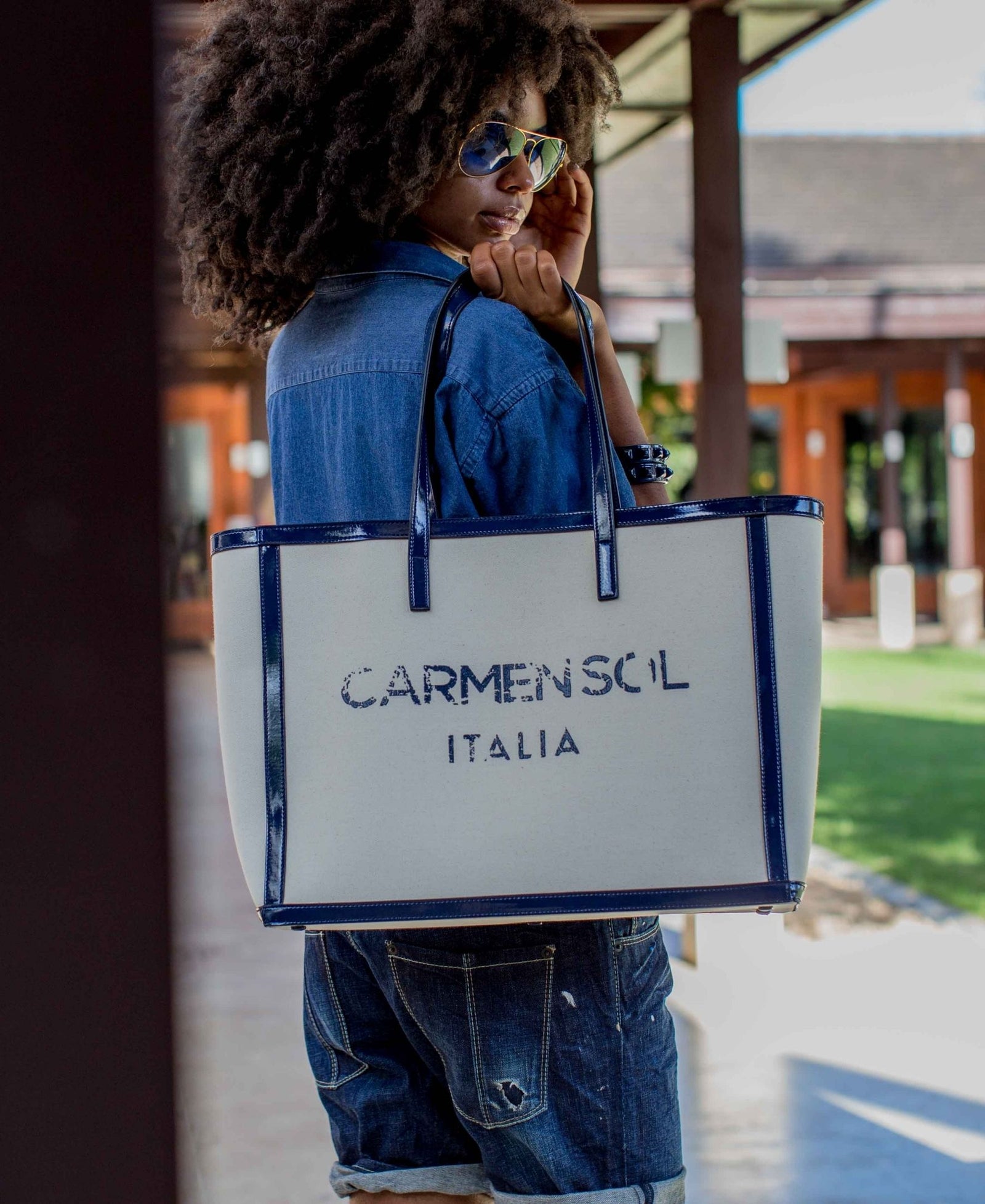 Roma Canvas Large Tote
