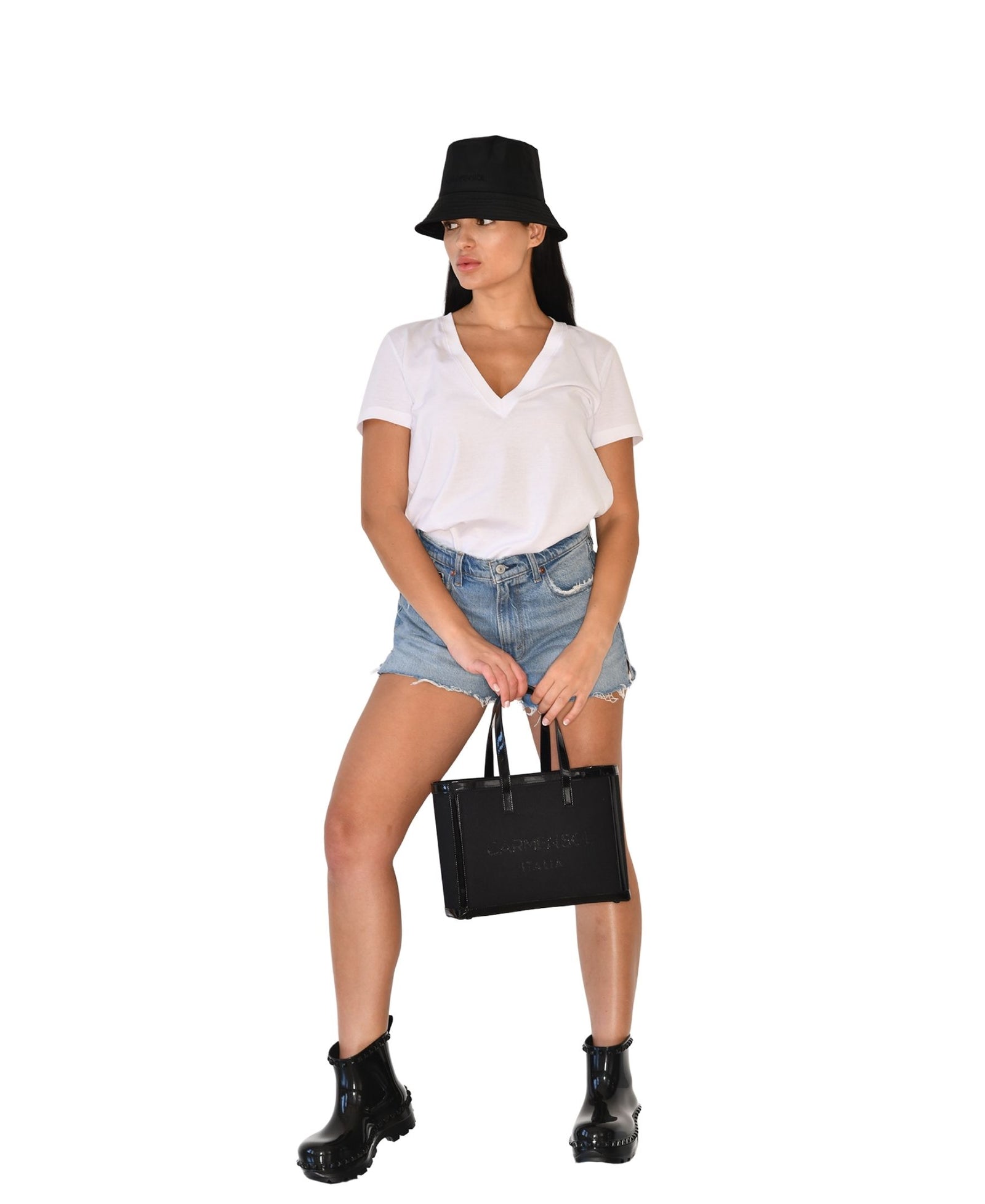 Venezia Black Canvas Mini Tote