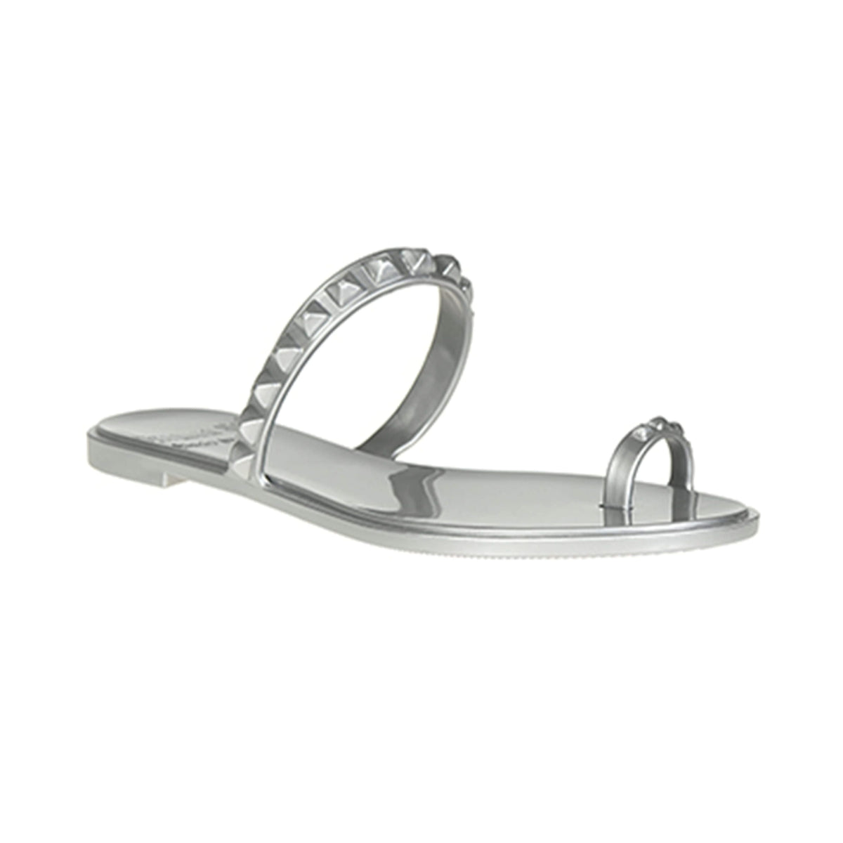 Maria Flat Jelly Sandals - Metallic Clearance