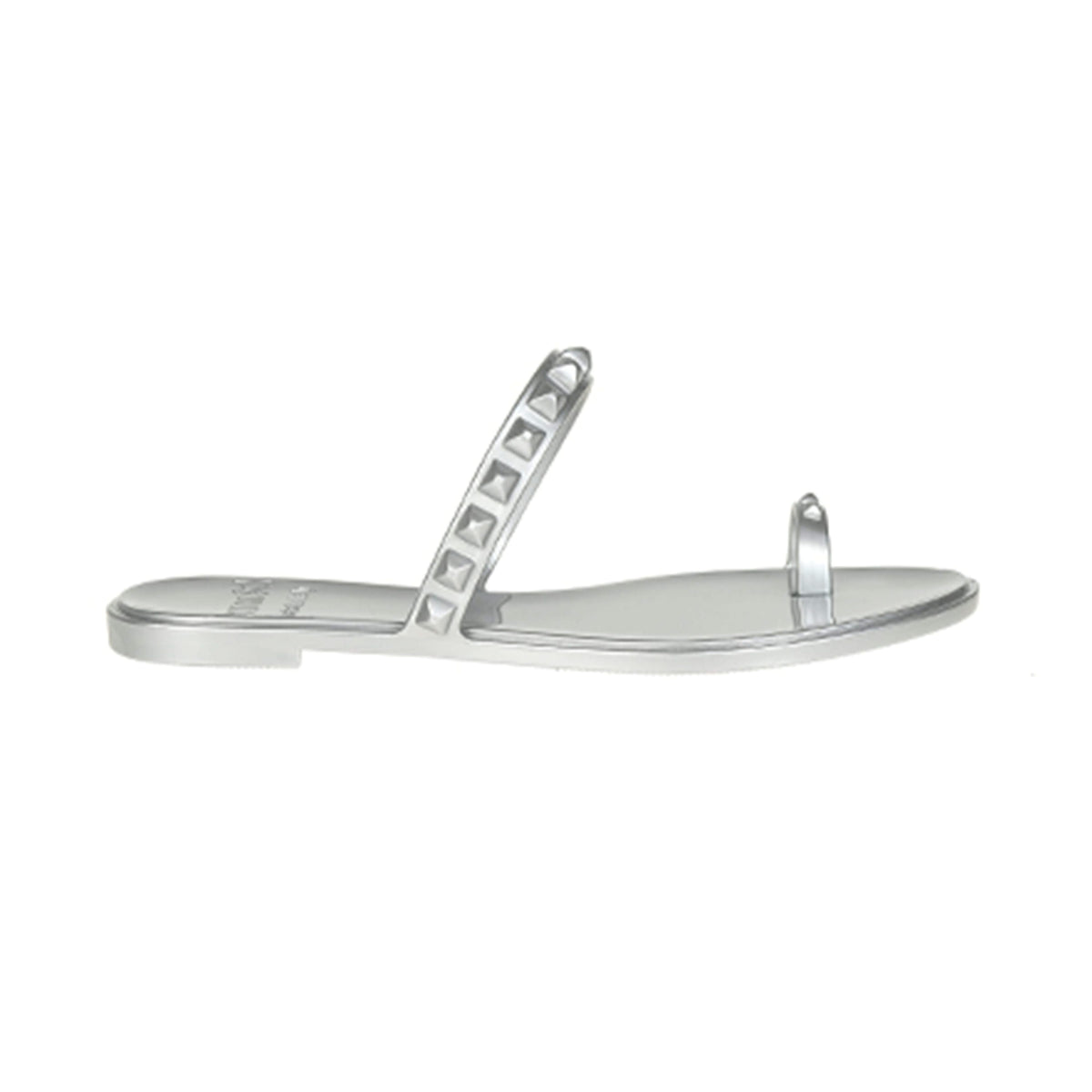 Maria Flat Jelly Sandals - Metallic Clearance
