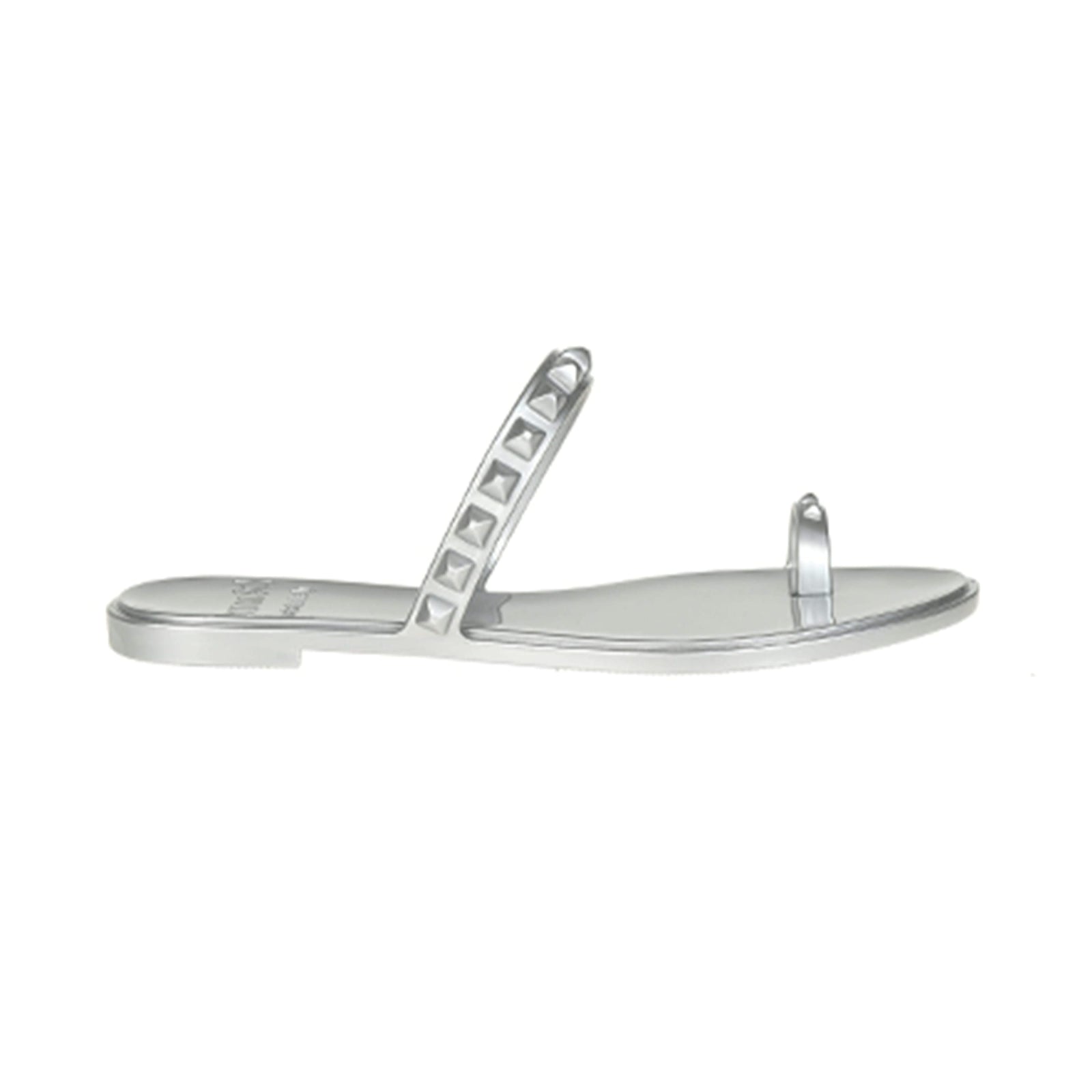 Maria Flat Jelly Sandals - Metallic Clearance