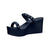 Carmen Sol navy blue heels, platform shoes for women