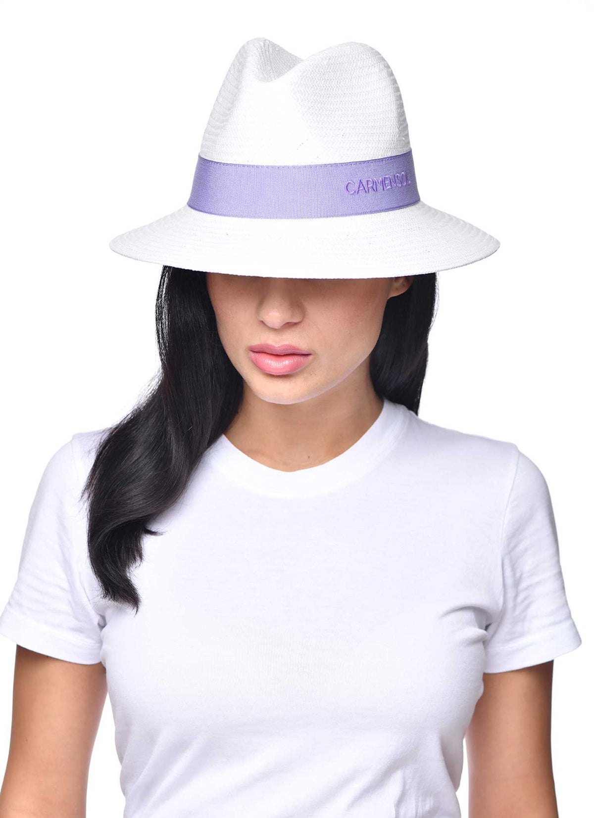 Made in Italy dolores fedora hats for women in color violet