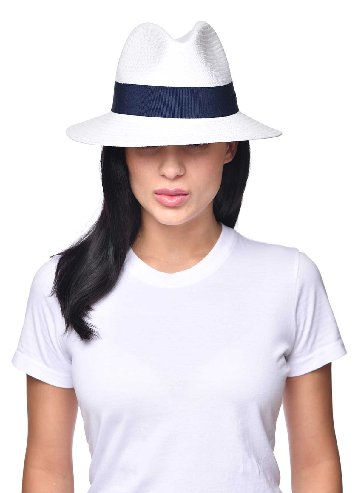Dolores 2 packable fedora hats for women in color navy blue
