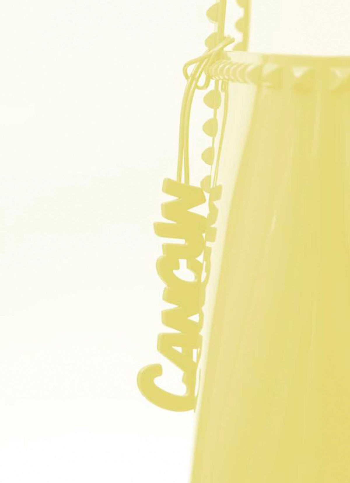 Recyclable Carmen Sol Cancun jelly tote bag charmS in color baby yellow