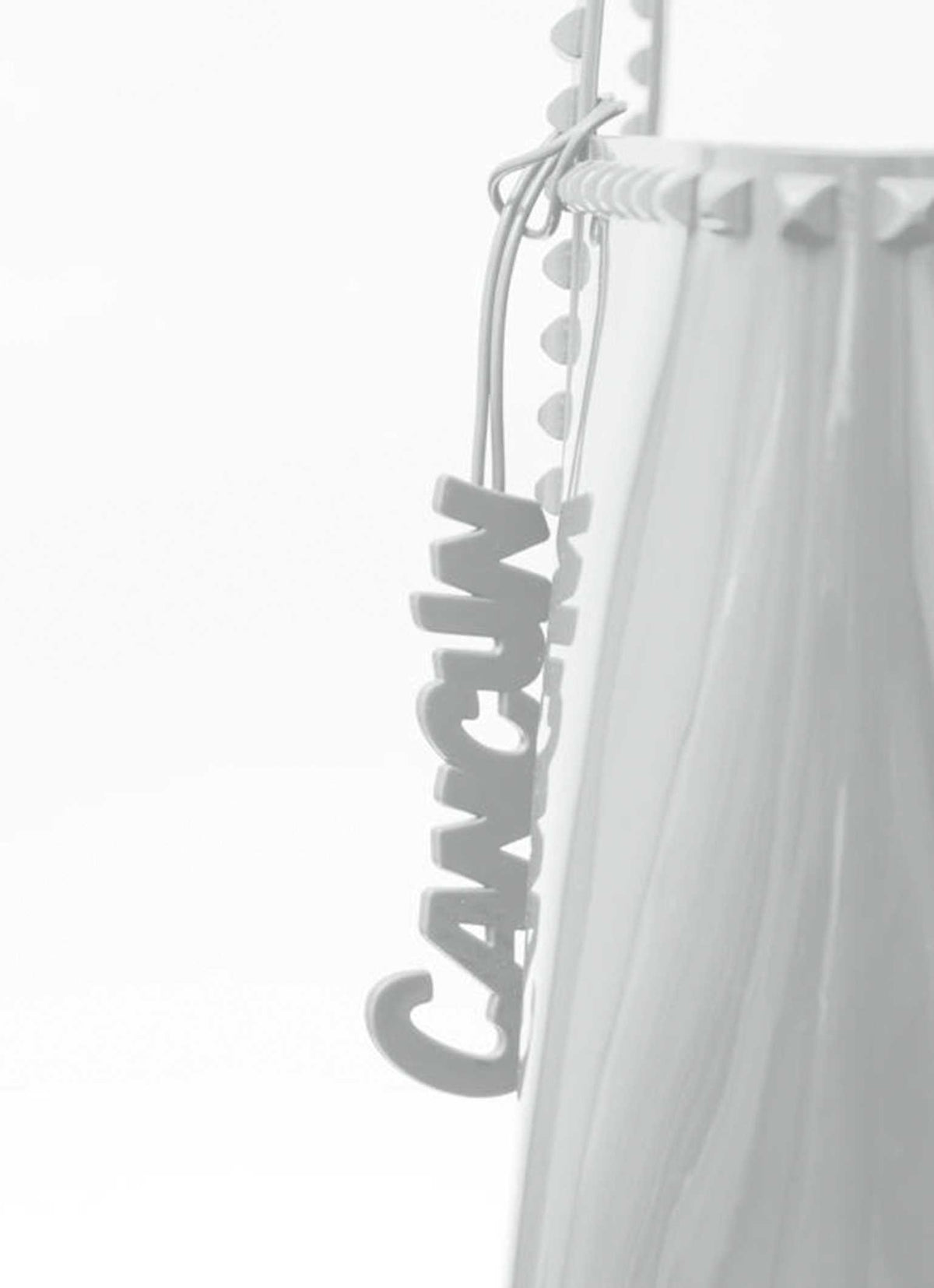 Carmen Sol Cancun jelly charms for purses in color white