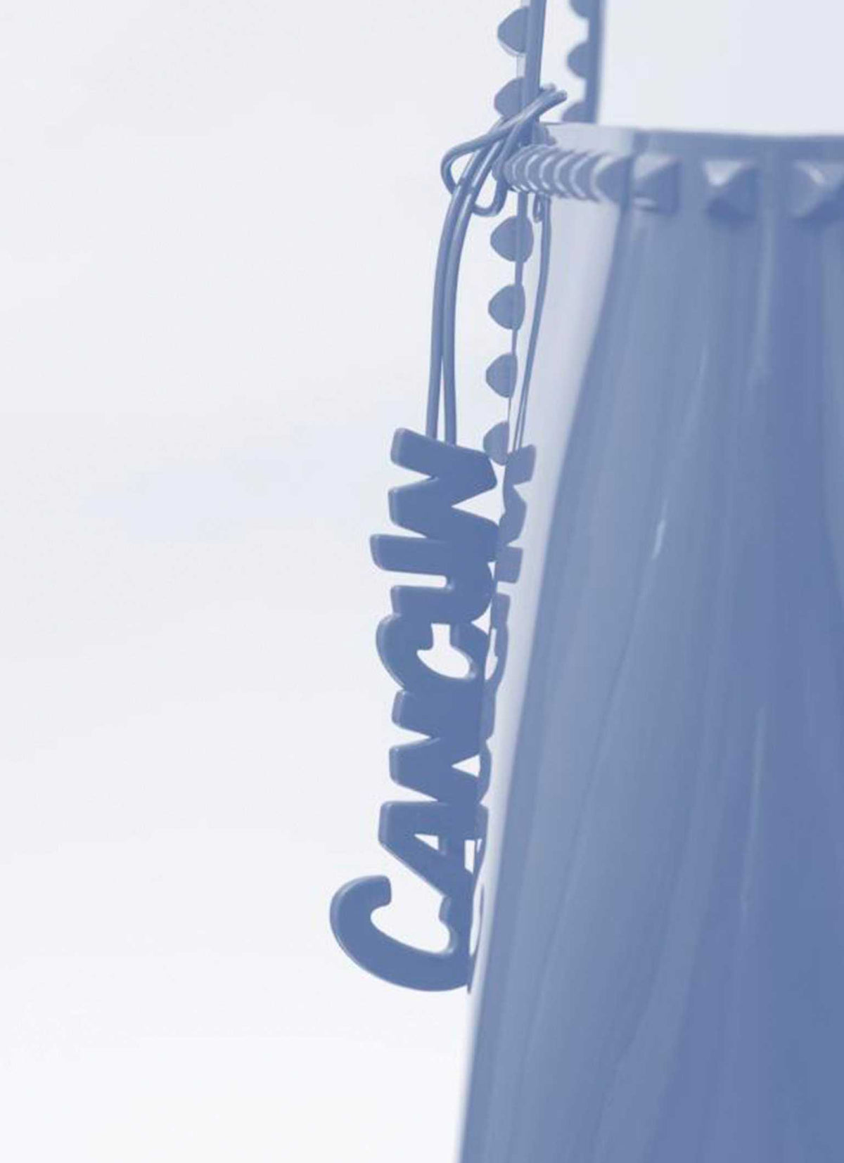 Carmen Sol Cancun jelly charms for purses in color baby blue which are waterproof