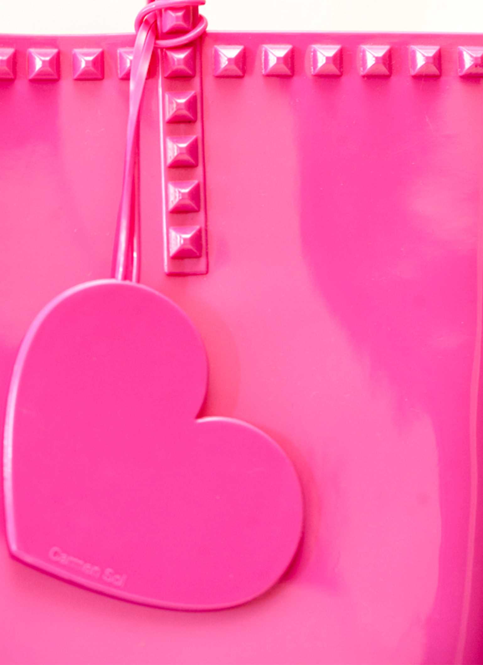 Made in Italy Cuore purse charms in color fuchsia 