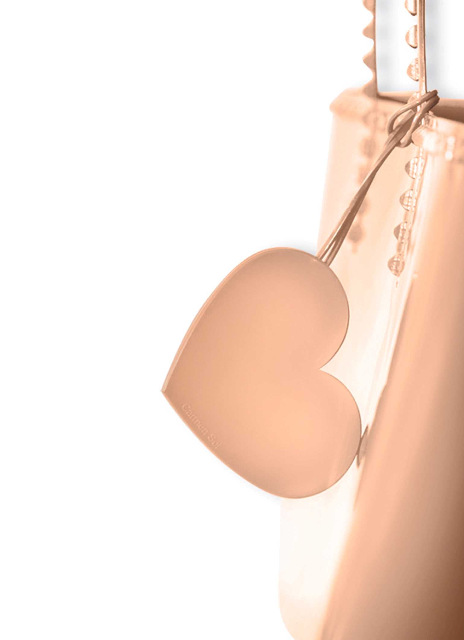 Carmen Sol Cuore purse charms in color blush