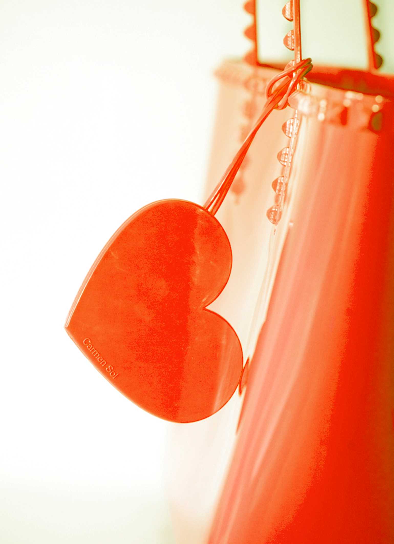 Carmen Sol Cuore jelly purse charms on sale in color orange