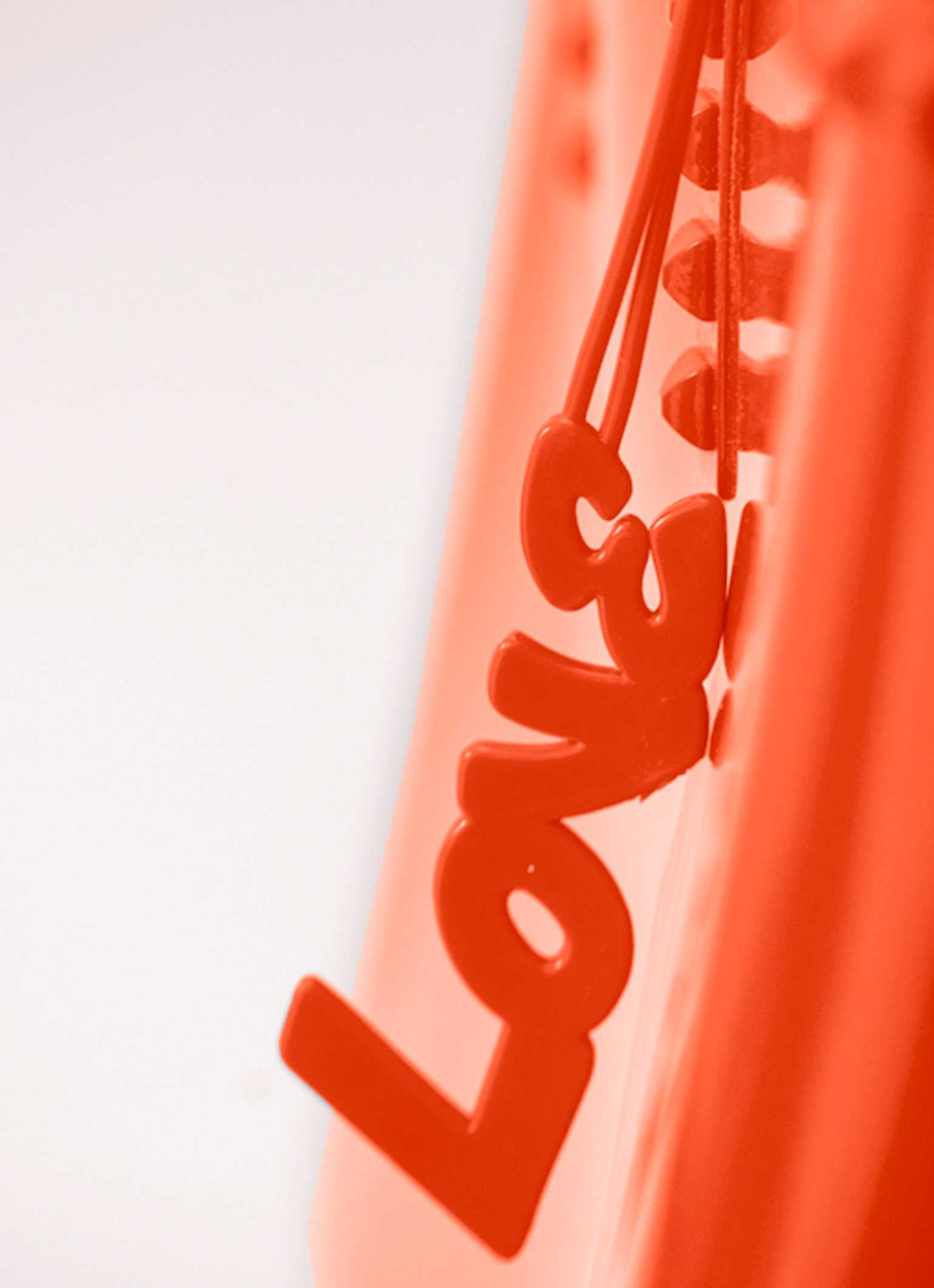 Orange Love jelly tote bag charmS from Carmen Sol on sale