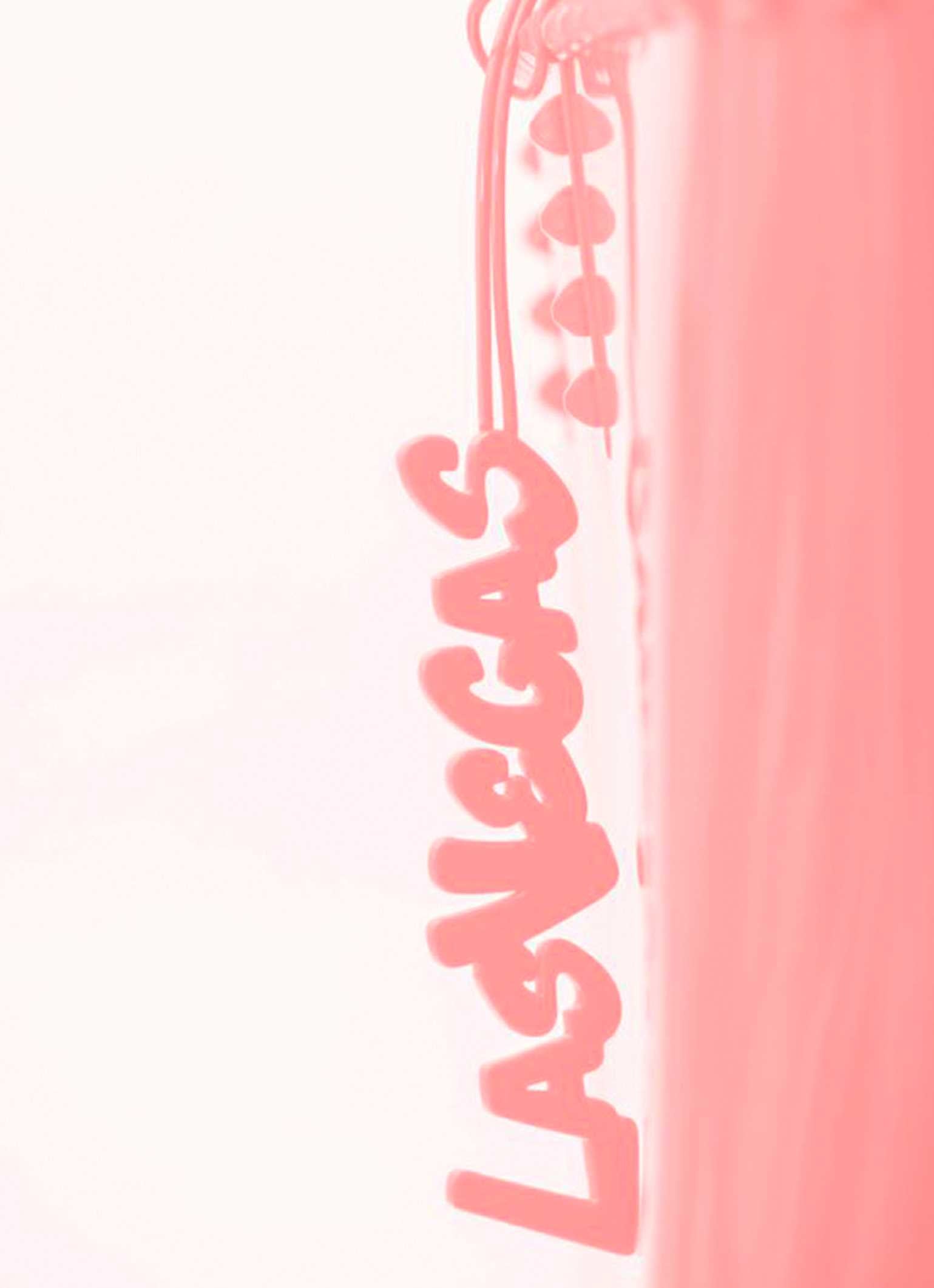 Vegan Carmen Sol Las Vegas jelly purse charms in color baby pink
