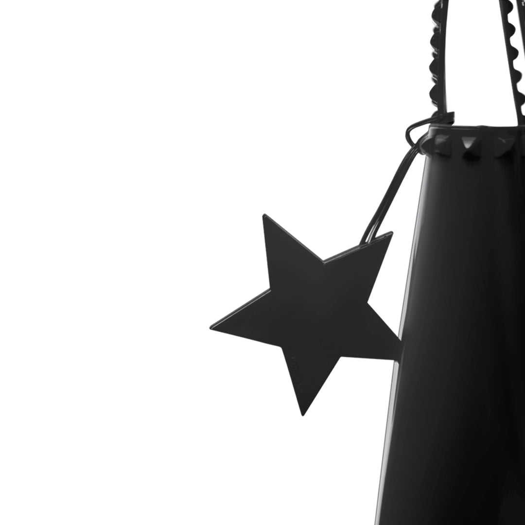 Metallic Jelly Gunmetal Star shaped bag charms