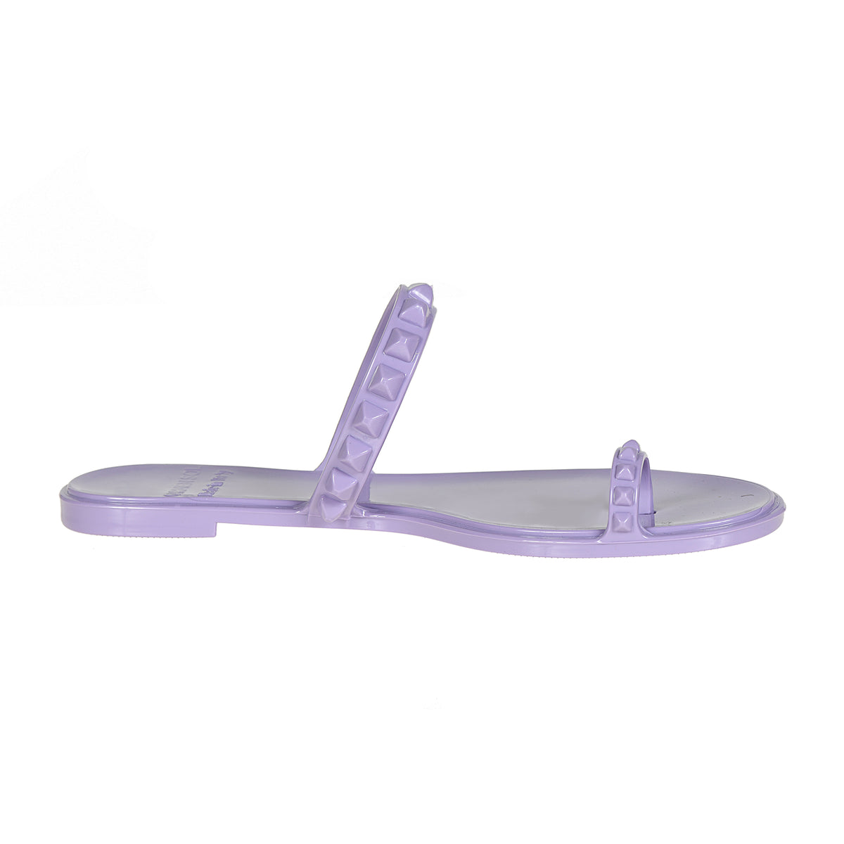 Carmen Sol sustainable jelly shoes in color violet
